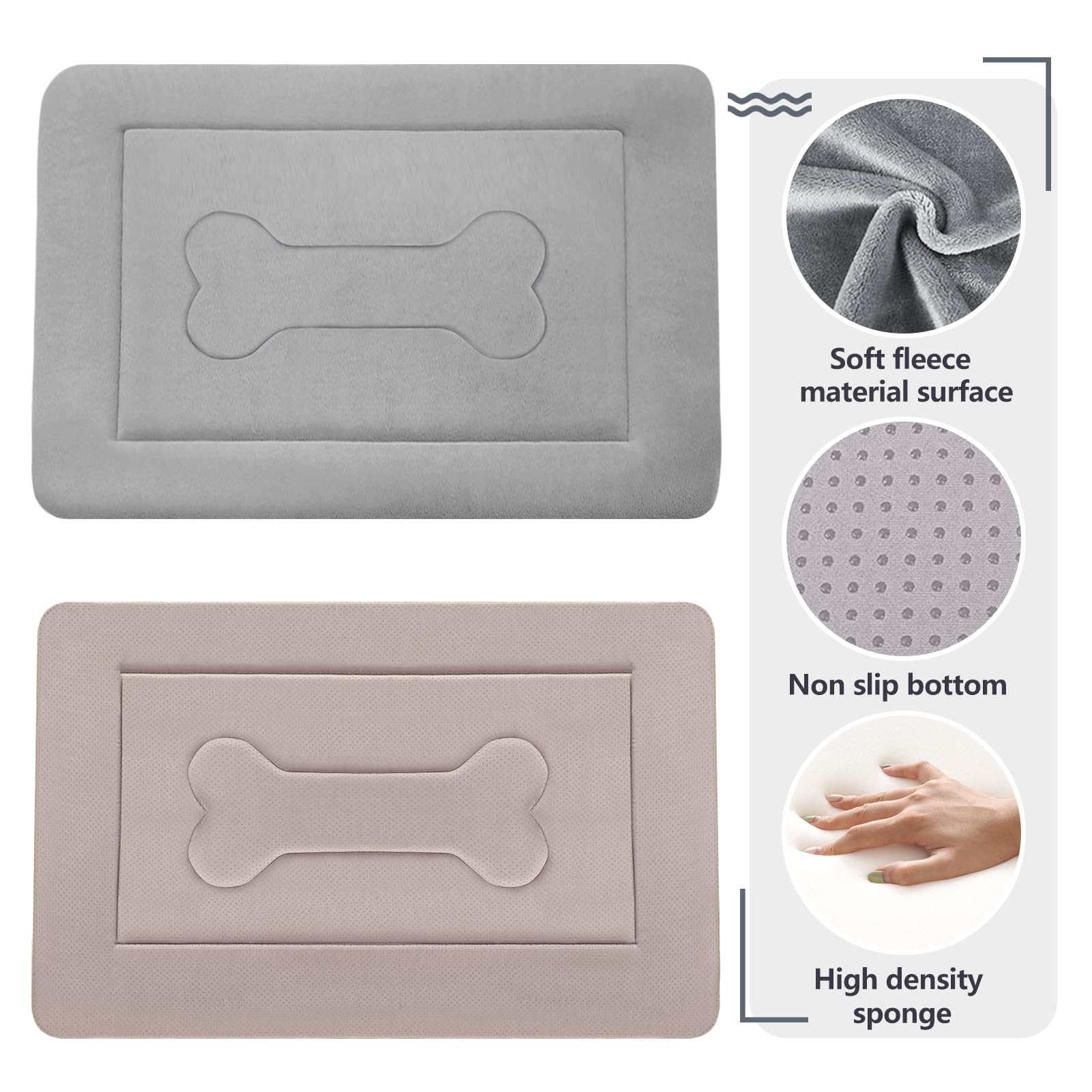 Joicyco Extra Large Dog Bed Soft Dog Crate Pad Mat 48 In Non-Slip Bottom Washable Dog Sleeping Mattress Pet Beds Cat Beds Kennel