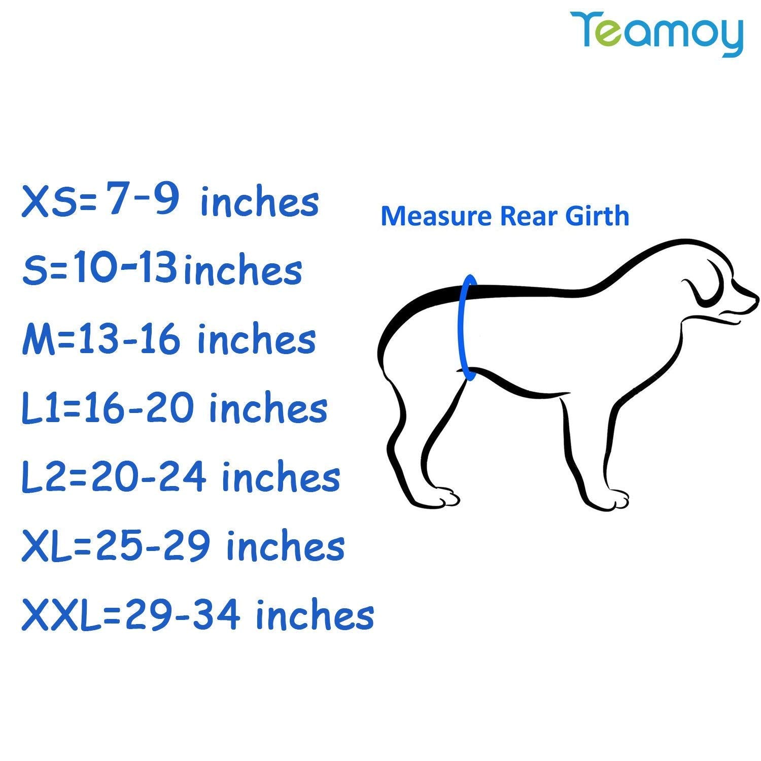 Teamoy 3 Pack Male Dog Diaper Wrap With Gray Lining, Washable Puppy Belly Bands, Super-Absorbent And Comfortable(Xl,25'-29' Waist)