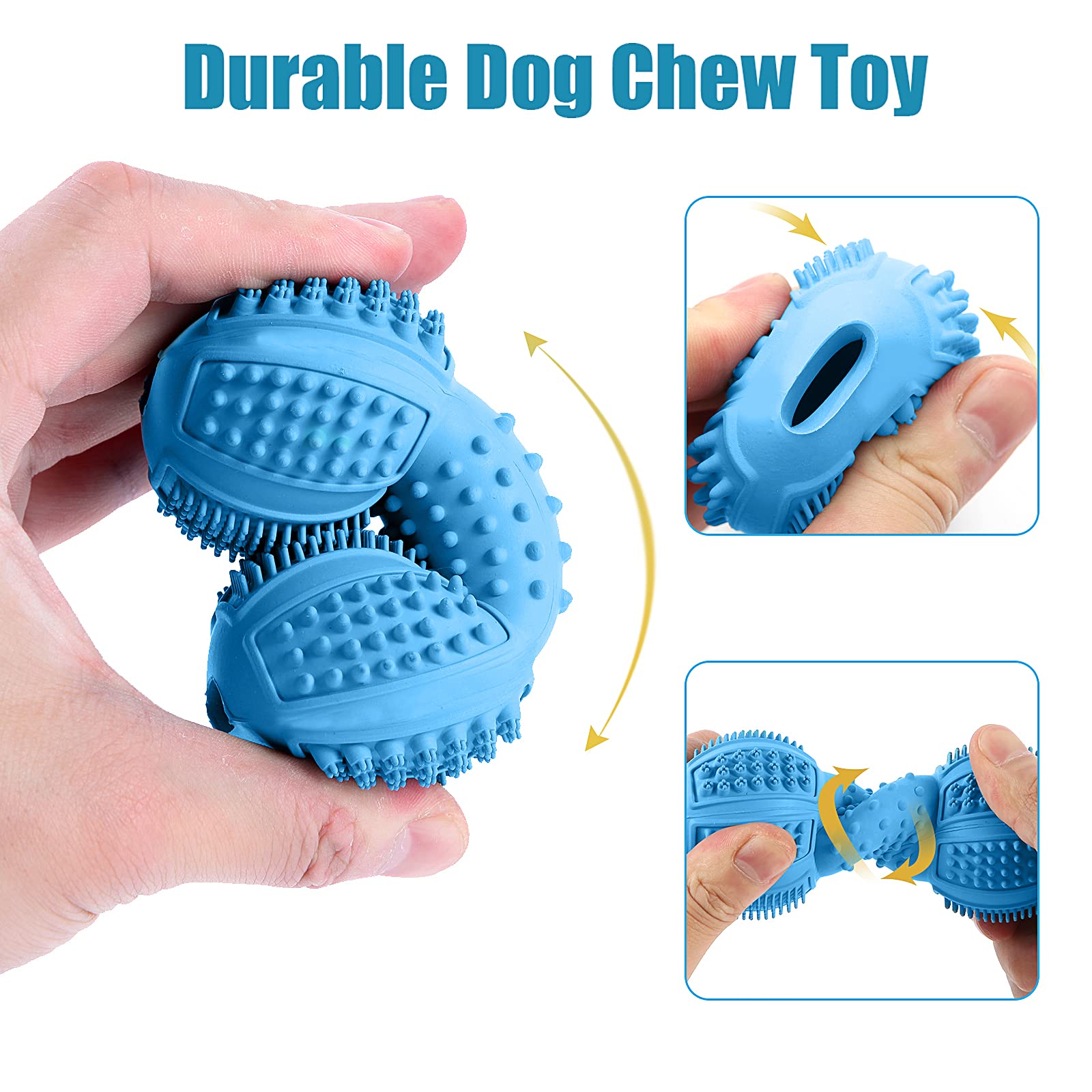 Dog Chew Toys 4 Pack, Dog Toys For Aggressive Chewers Small Medium Large Breed, Multifunctional Teeth Cleaning And Gum Massage,