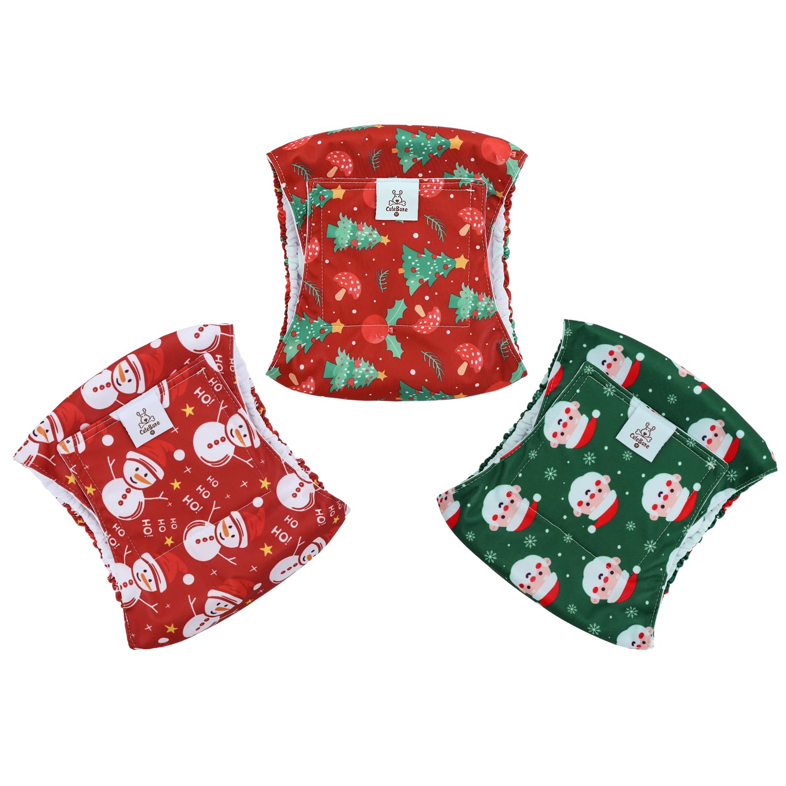 Cutebone Dog Diapers Male Belly Bands 3 Pack For Male Dogs Reusable Puppy Wraps Dm60L
