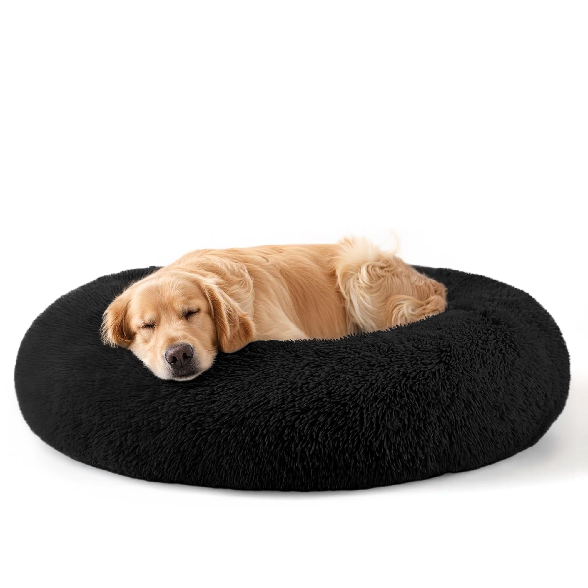 Dog Beds Large Sized Dog and Cats, 32in Pet Beds for Large Pet, Washable Indestructible Extra Large Dog Bed (Black)