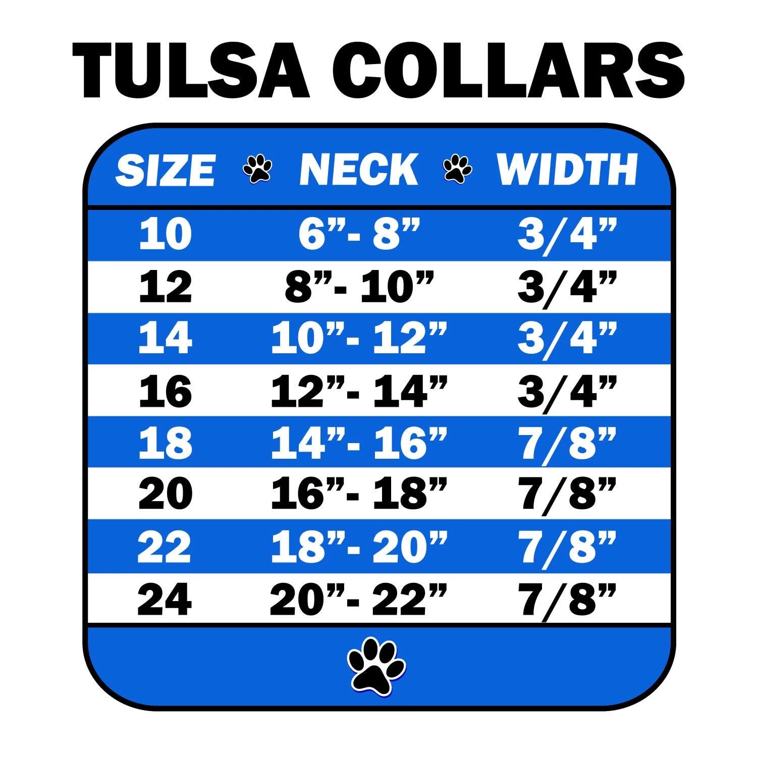Dog, Puppy & Pet Ice Cream Collar Plain, Blank Tulsa (3/4" Wide) Silver 12