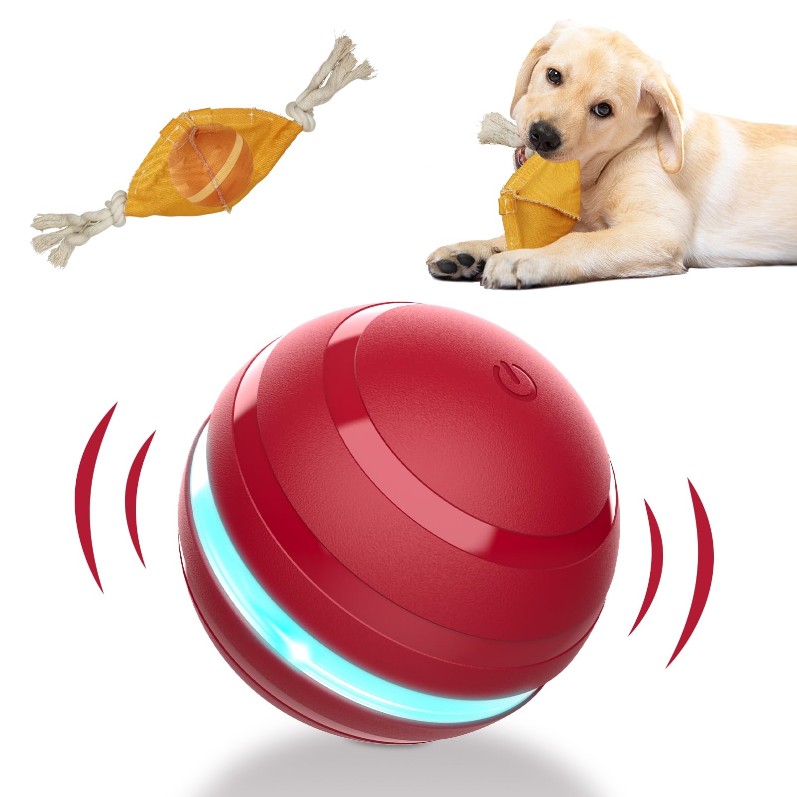 Bentopal Interactive Dog Balls Squeaky Dog Toys With Motion Activated