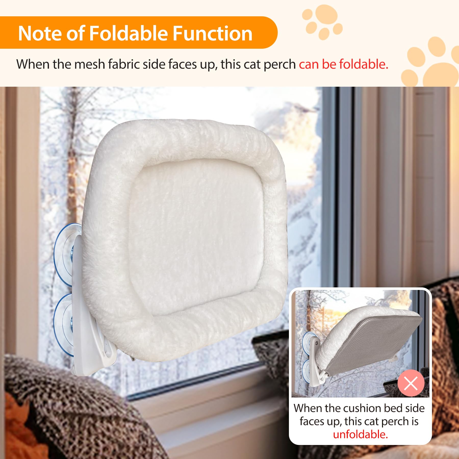 L&W Bros. Window Perch 2 Pack Cat Hammock With 4 Suction Cups - Easy To Assemble 20.5''X 11.2'' Window Bed For Large Heavy Cats