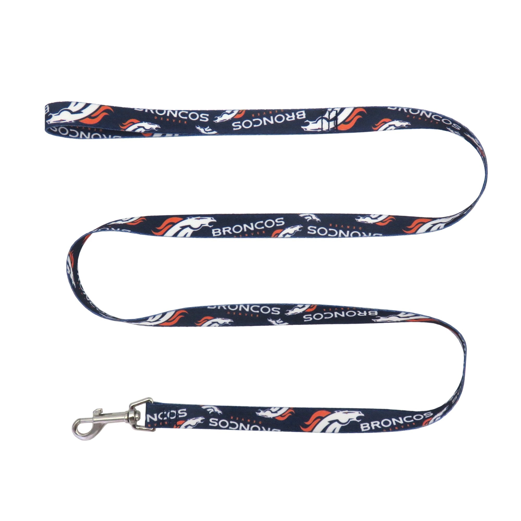 Littlearth NFL Denver Broncos Pet Lead, Team Color, INCH