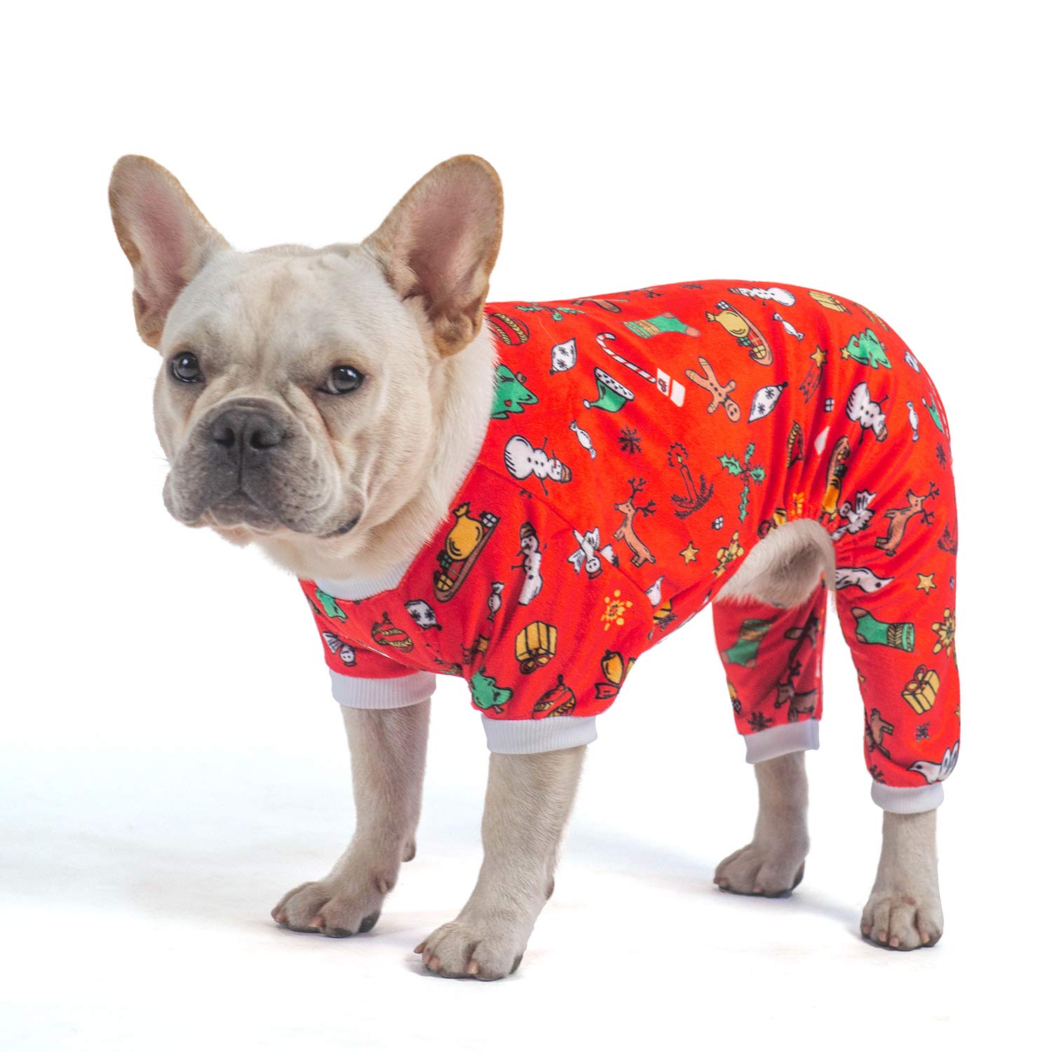 Cutebone Dog Halloween Pajamas Skull Clothes Soft Puppy Pjs For Small Dogs P247S