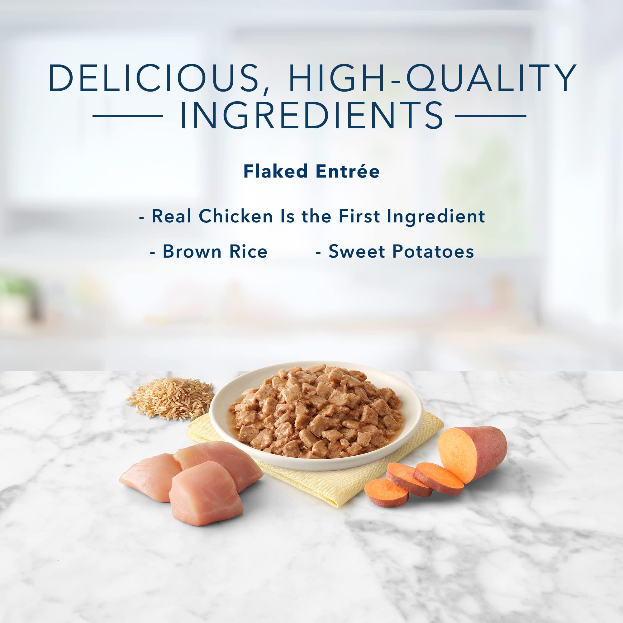 Blue Buffalo Tastefuls Natural Flaked Wet Cat Food, Chicken Entr  e in Gravy 5.5-oz cans (Pack of 24)