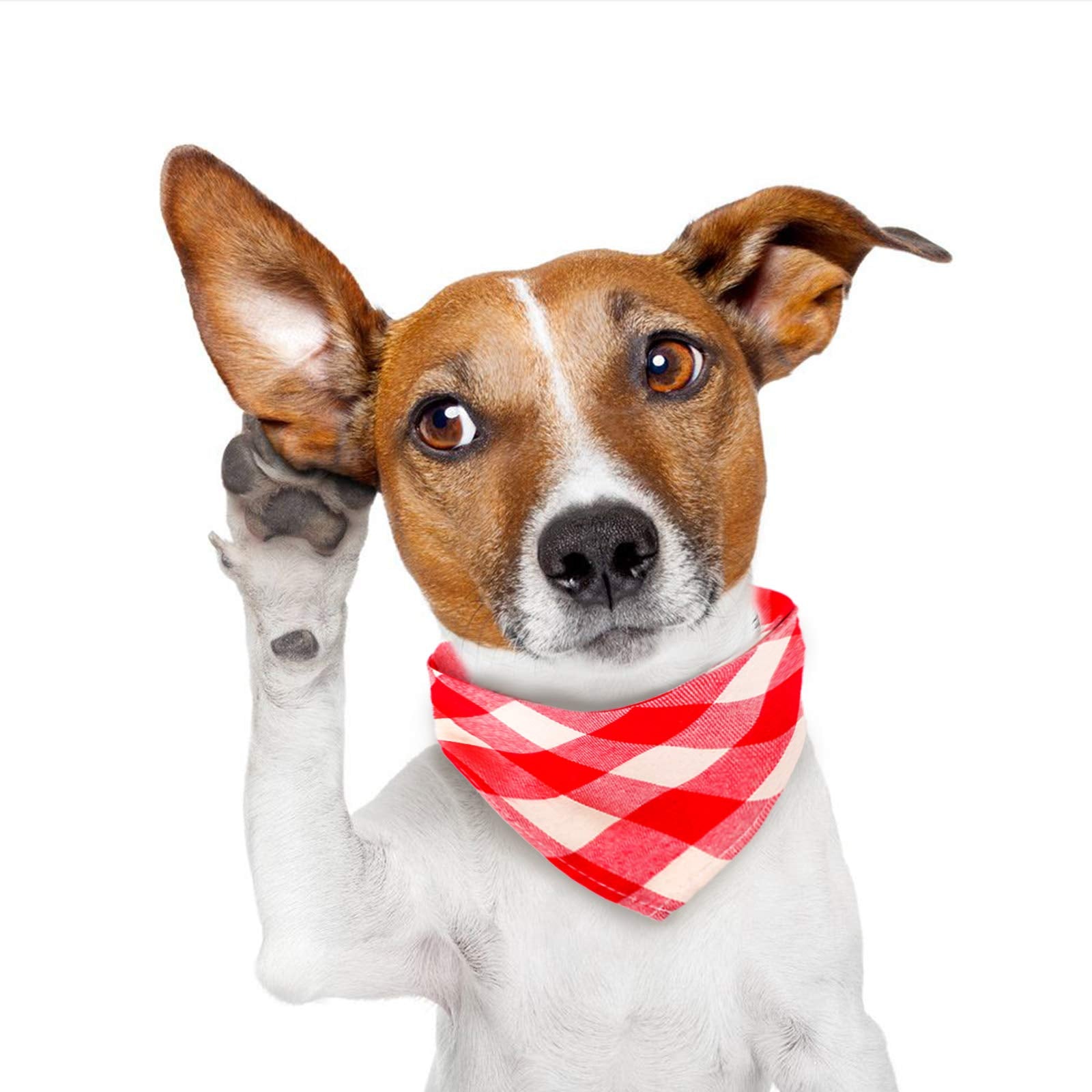 Segarty Dog Bandanas, 30 Pack 22.8''X15.7'' Triangle Plaid Bibs Pet Scarf Accessories Bulk For Medium Small Dogs Cats Large Pupp