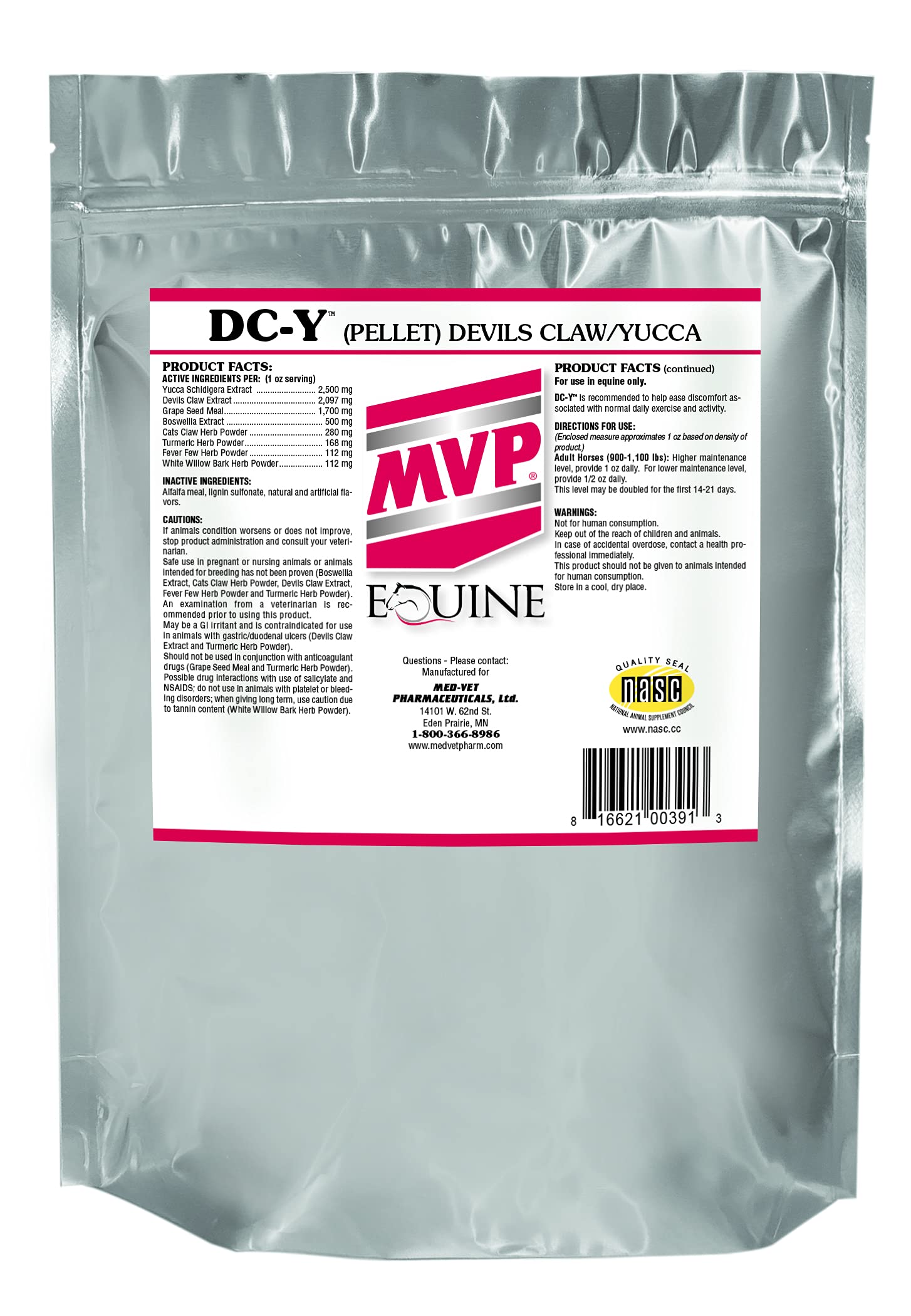 MVP DC-Y (2 lb) Aids in Minimizing Aches and Tenderness Associated with Every Day Activities in Horses