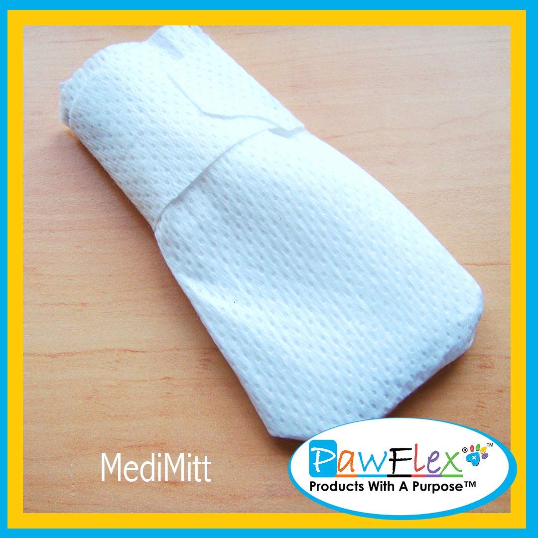 PawFlex Medimitt Paw Bandages - Stretchy Medical Booties, Large 12-Pack, Non-Slip, Breathable, Washable