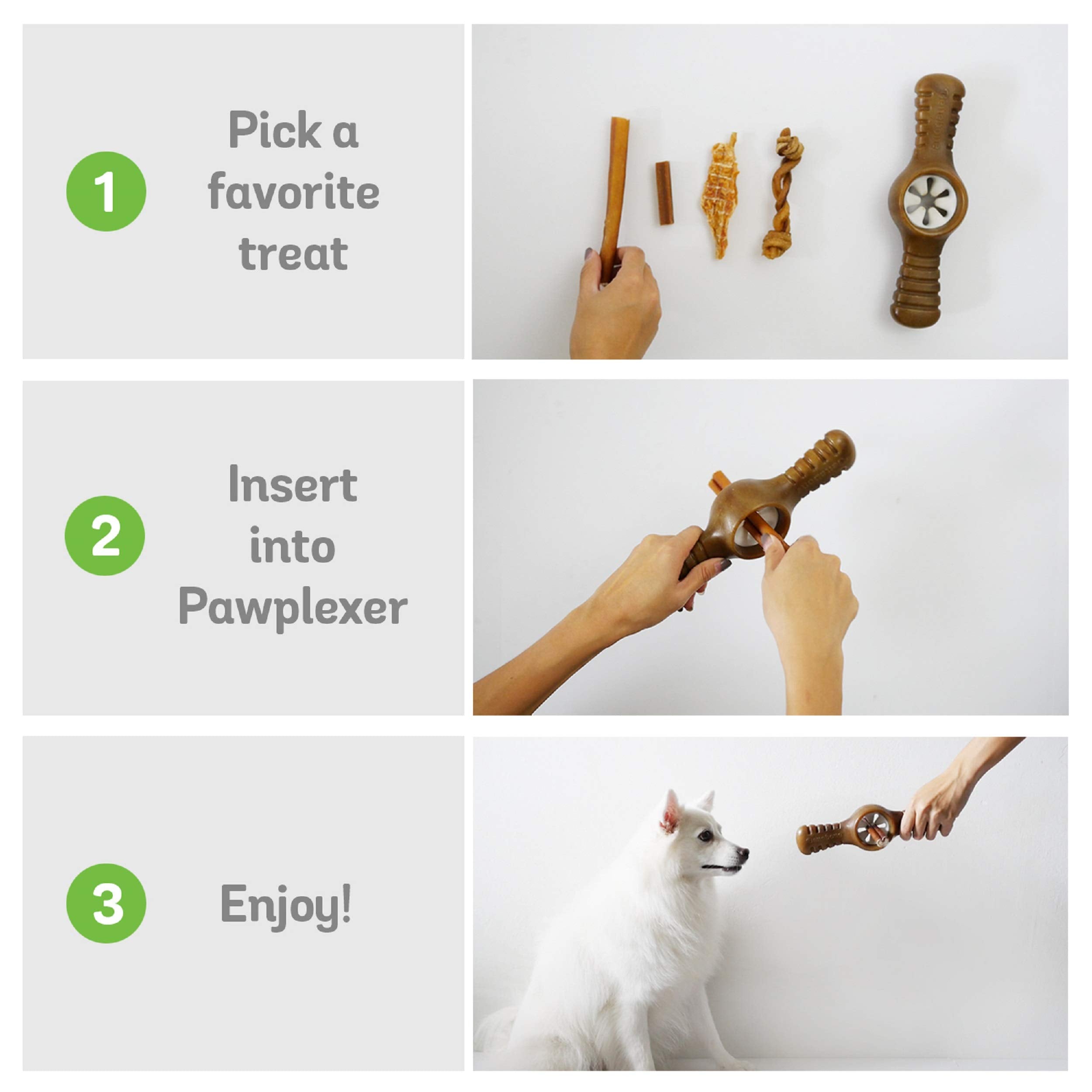 Benebone Pawplexer Interactive Treat Dispensing Tough Dog Puzzle Chew Toy, Made in USA, Medium, Real Bacon Flavor