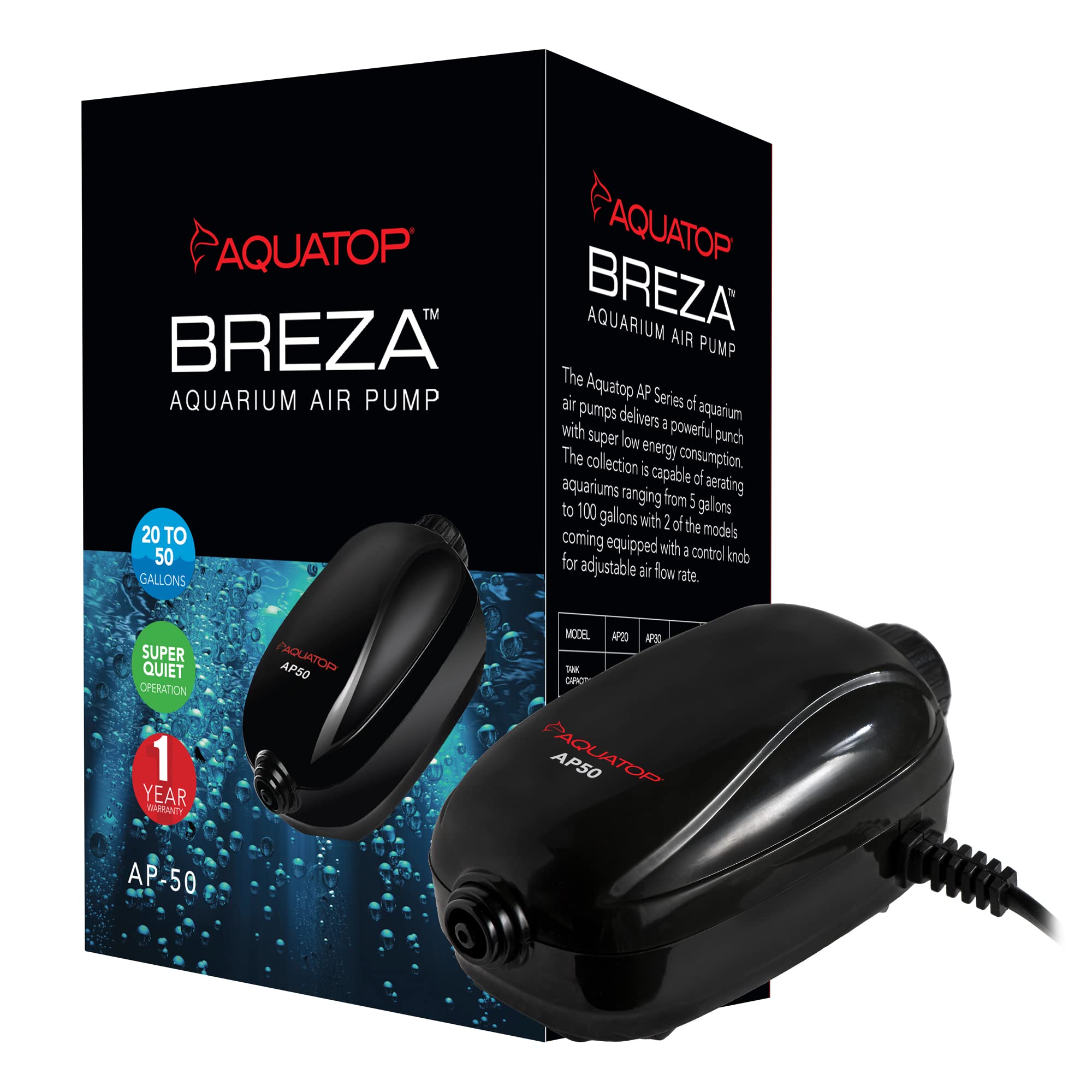 Aquatop Aquarium Air Pump Ap50