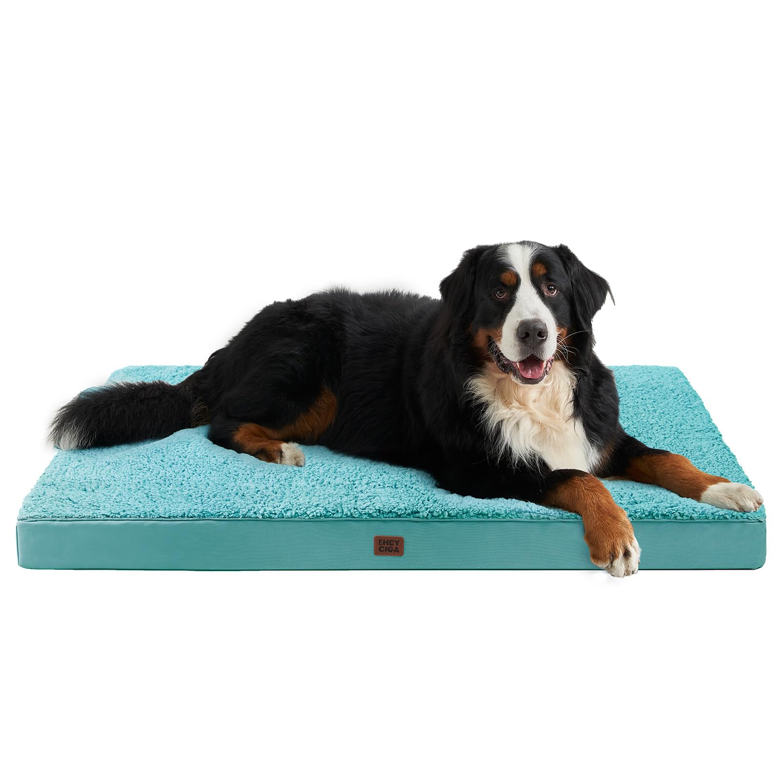 EHEYCIGA Orthopedic XXL Dog Beds for Jumbo Dogs with Removable Washable Cover, Turquoise Blue, 50x36