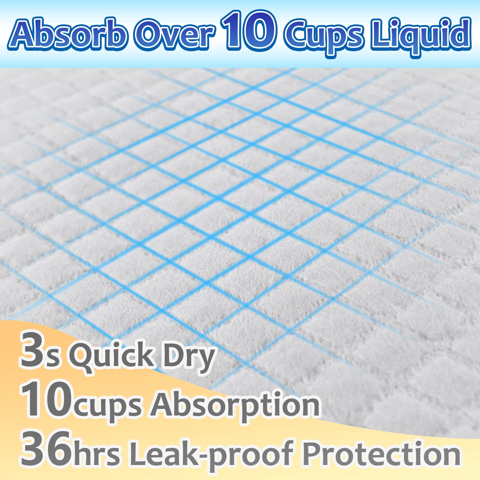 Dogcator Extra Large Dog Pads, 30 Count, Heavy-Duty, Super Absorbent, 28"x34", Blue, Model DC2834