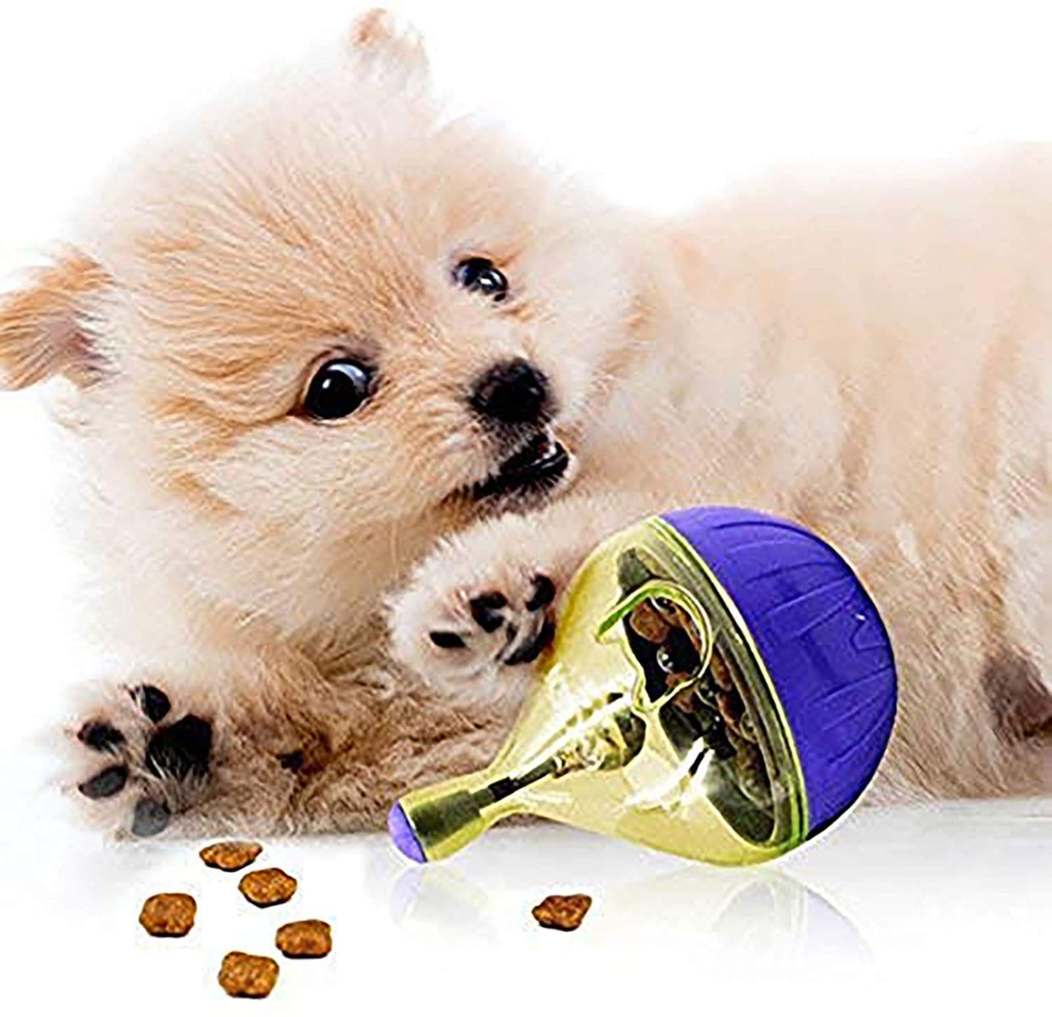 The Dds Store Treat Ball Toy For Pet Increases Iq Interactive Food Dispenser Tumbler Shaped Pet Treat Ball Cat And Dog Food Toy 