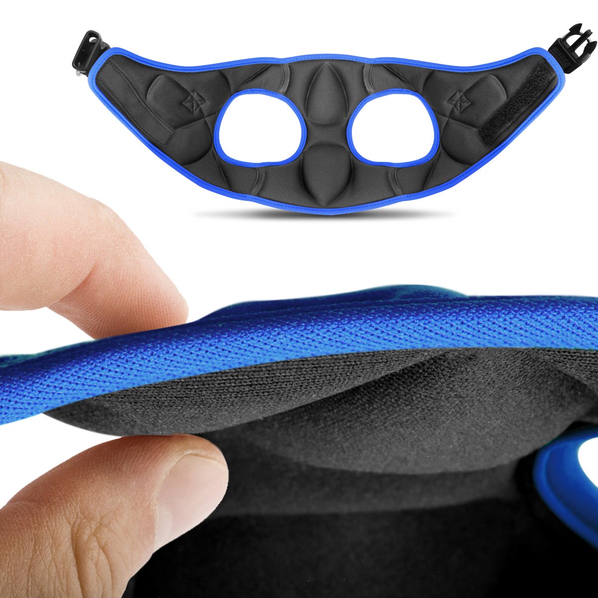 Cold Weather Dog Harness - Comfortable & Adjustable Harnesss For Dogs - Easy Walk Dog Harness (Blue, Chest Size 13' - 17')