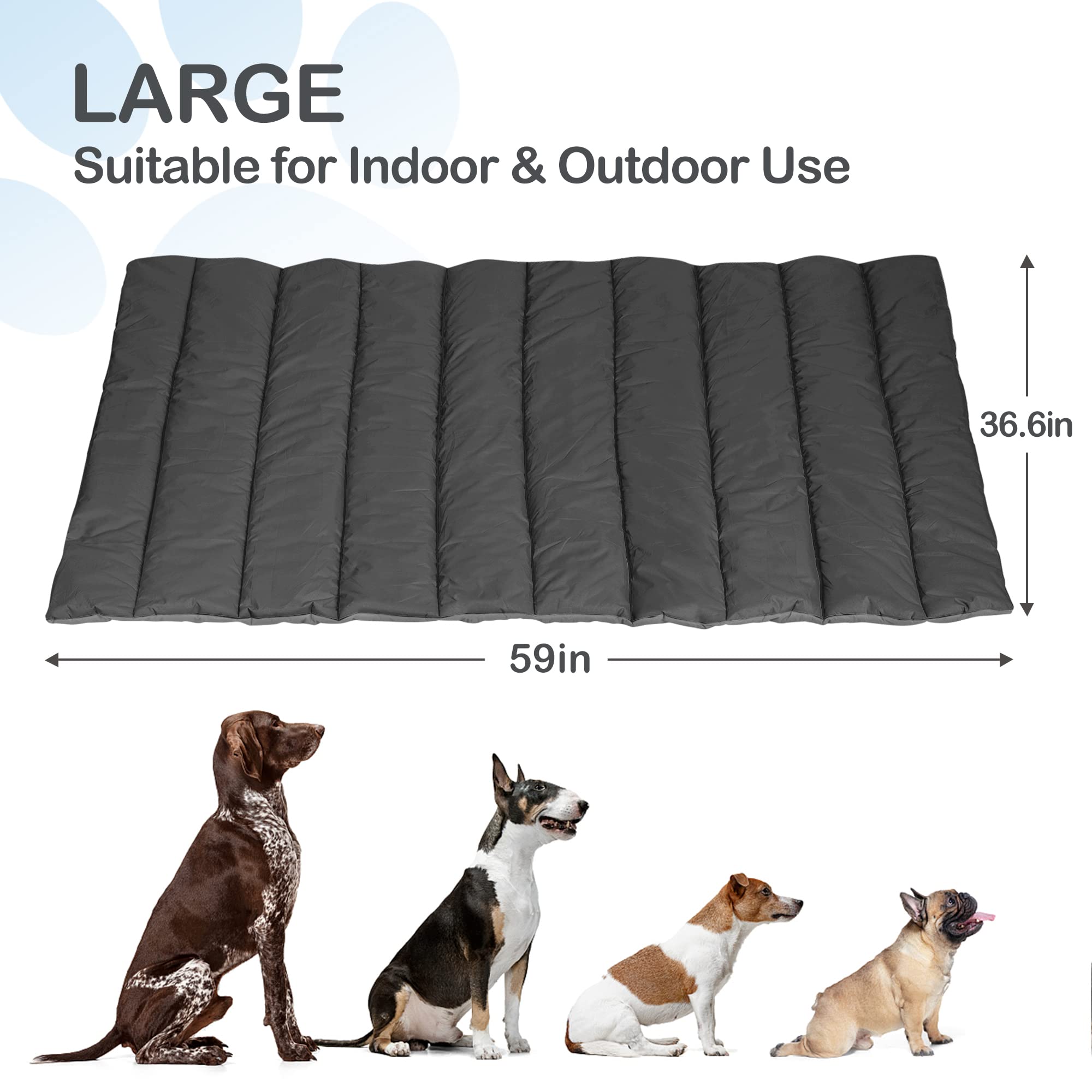 Heeyoo Outdoor Dog Bed, Water Proof Camping Dog Bed, Machine Washable and Easy Clean Travel Dog Bed, Foldable Pet Mat for Small,
