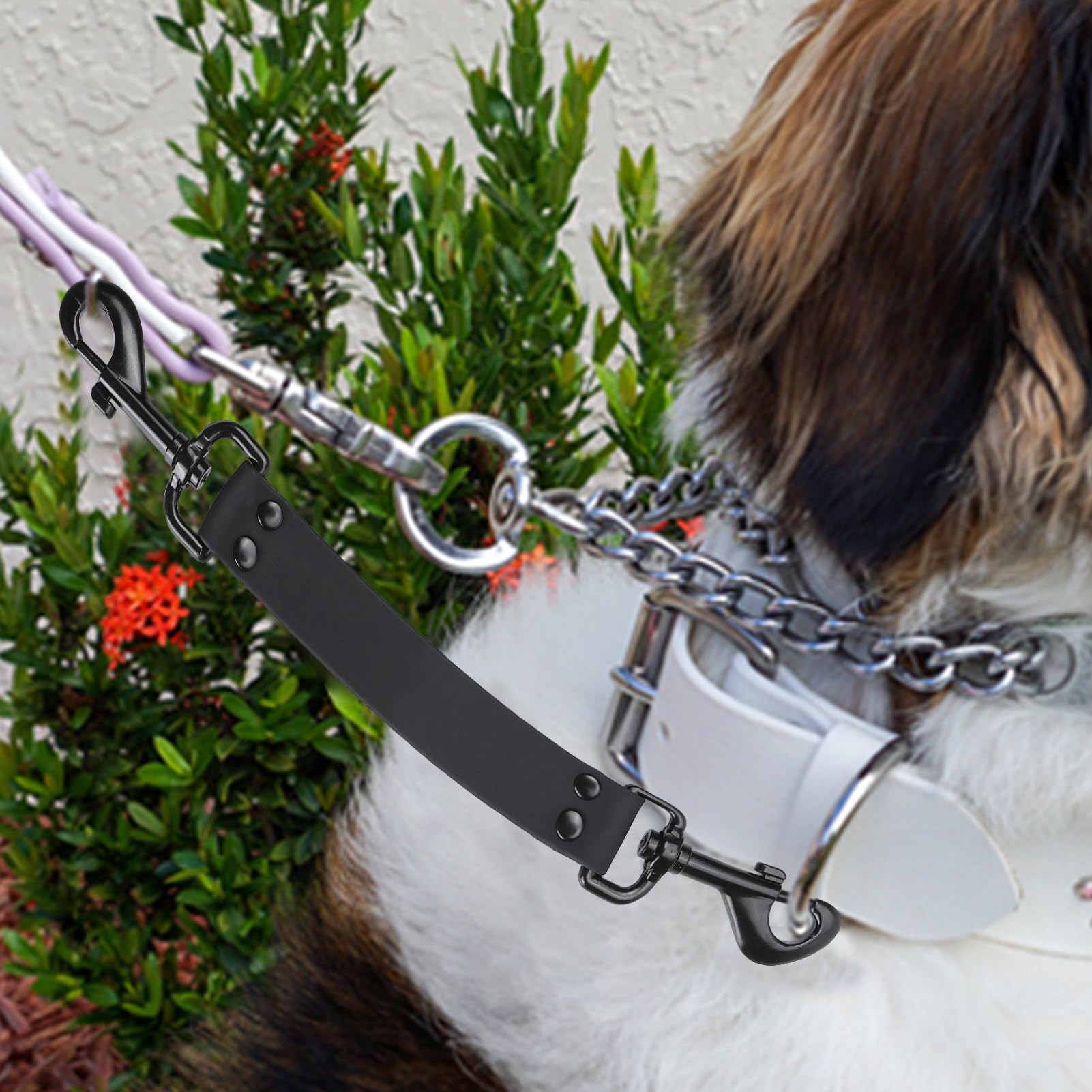 Jipimon Waterproof Prong Collar Backup 2 Pack Double Ended Backup Safety Clip For Prong Collar Dog Harness Collar Connector