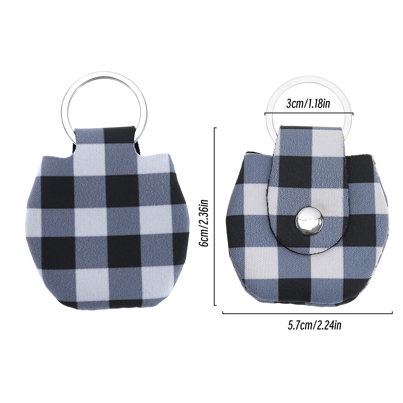 The Lord Of The Tools 4Pcs Dog Tag Silencer With Tag Ring Submersible Cotton Fabric Dog Id Tag Holder Pouches Pet Nameplate Bag