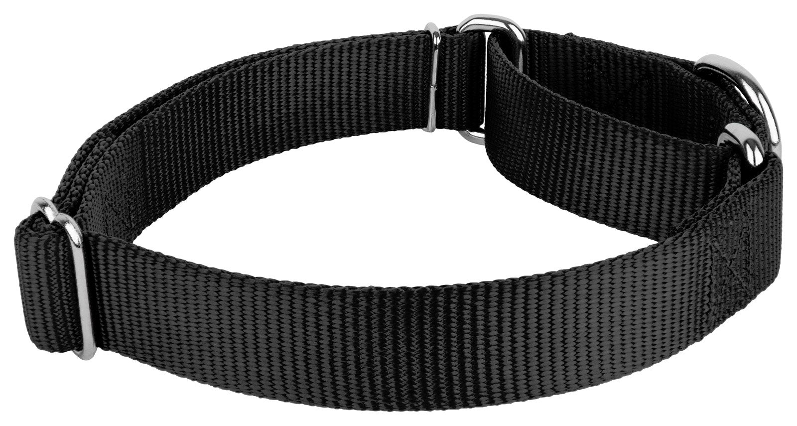 Country Brook Design - Black Martingale Heavy Duty Nylon Dog Collar - 21 Vibrant Color Options (3/4 Inch Width, Small)
