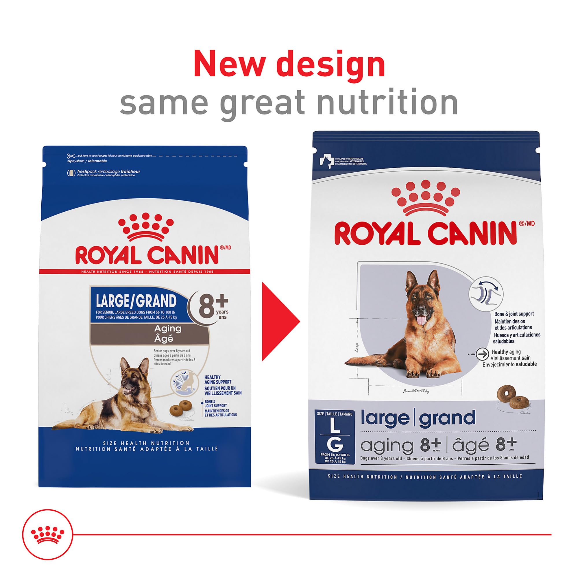 Royal Canin Size Health Nutrition Large Aging 8+ Dry Dog Food, 30 lb bag