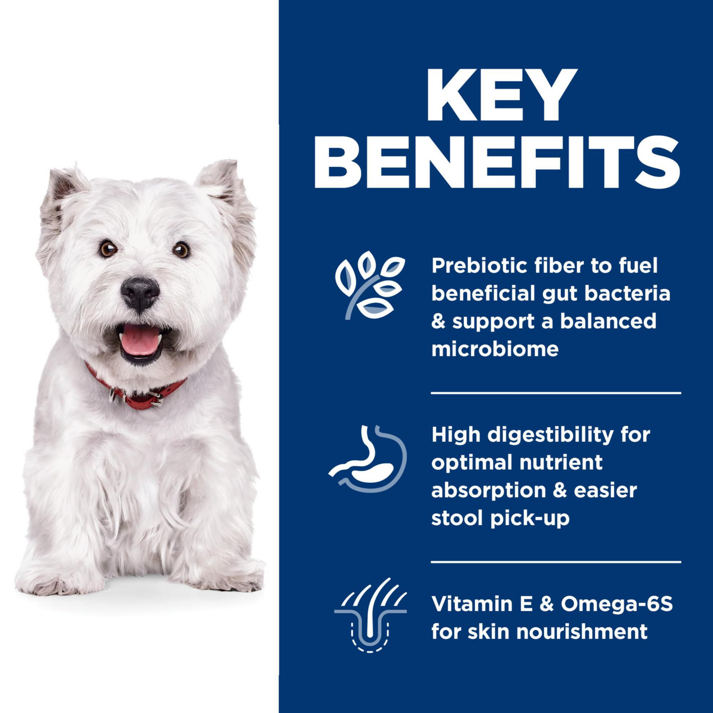 Hills Science Diet Sensitive Stomach & Skin, Adult 1-6, Stomach & Skin Sensitivity Support, Small Kibble, Dry Dog Food, Chicken