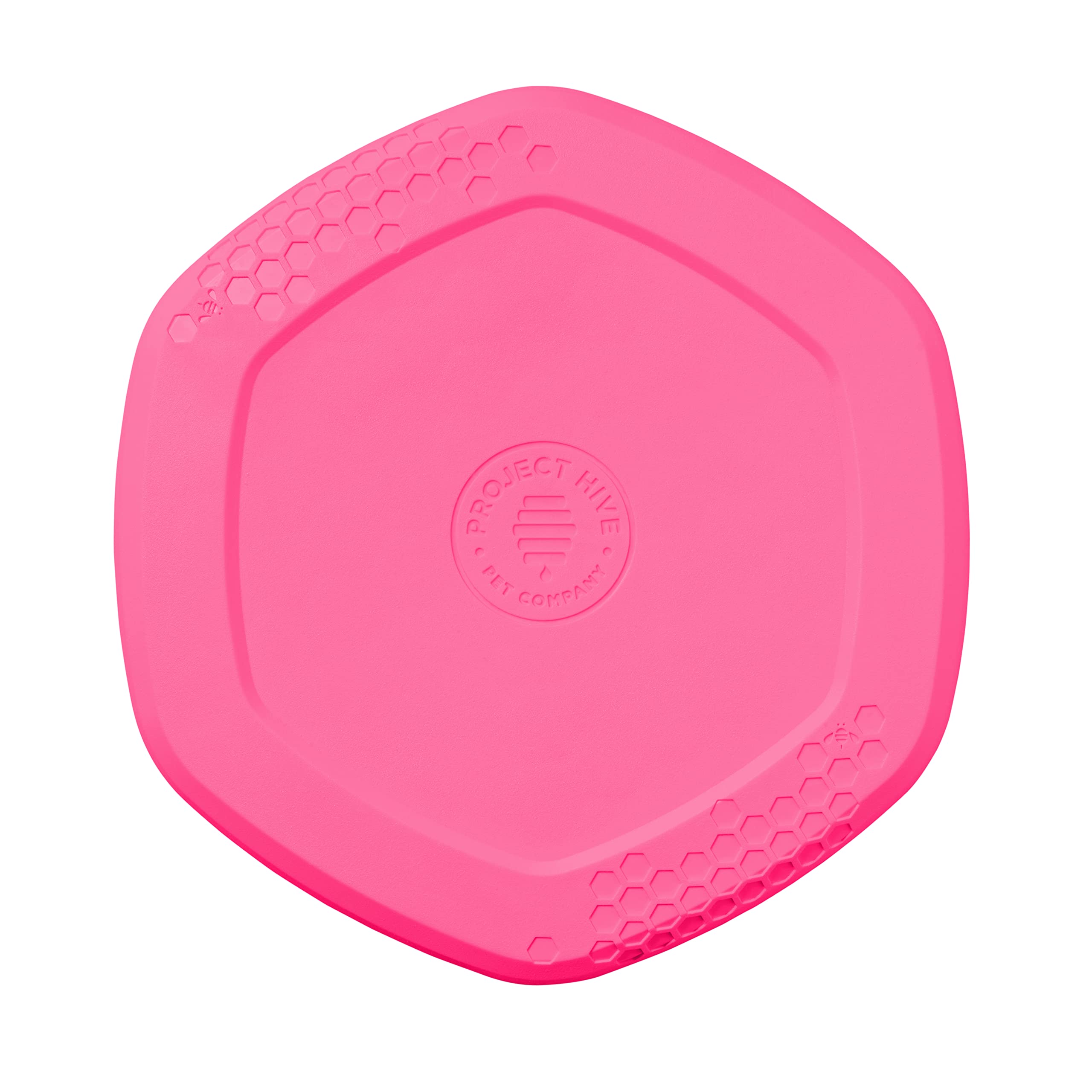 Project Hive ·Pet Company· - Wild Berry Scented - Hive Frisbee Disc For Dogs - Great For Fetch - Includes A Lick Mat On Back - Floats In Water, Smooth Glide - Made In The Usa