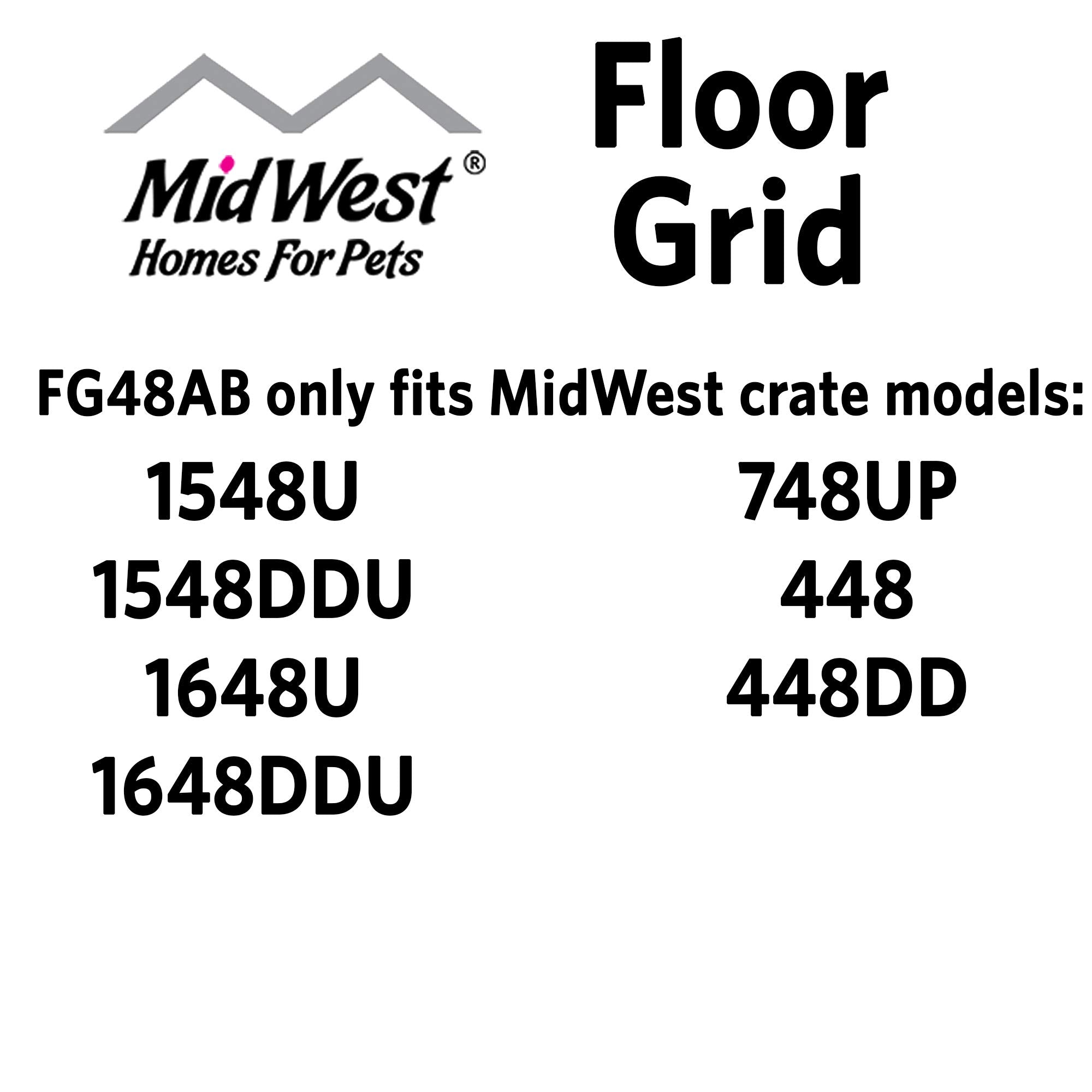 Midwest Homes For Pets Floor Grid For Dog Crate | Elevated Floor Grid Fits Midwest Folding Metal Dog Crate Models 1548U, 1548Ddu, 1648U, 1648Ddu, 748Up, 448, 448Dd