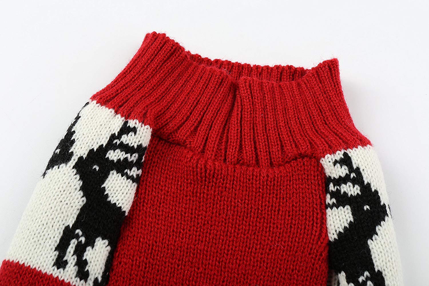 Lanyarco Ugly Christmas Dog Sweaters Vintage Knit Xmas Reindeer Holiday Festive Dog Sweater For Small Dogs, Male Female Girl Sma
