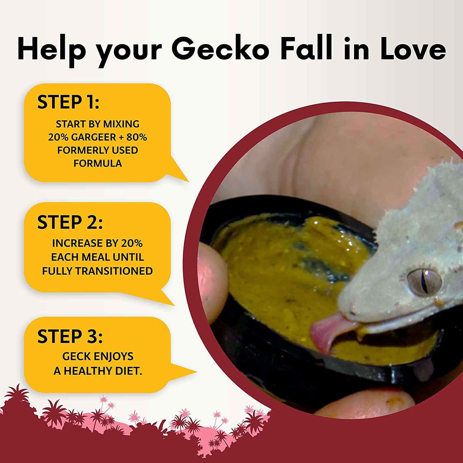 Gargeer 8oz Complete Crested Gecko Food Diet. Premium Ingredients Mix, Ready to Use Freshly Made Powder. Unique Superfood Formul
