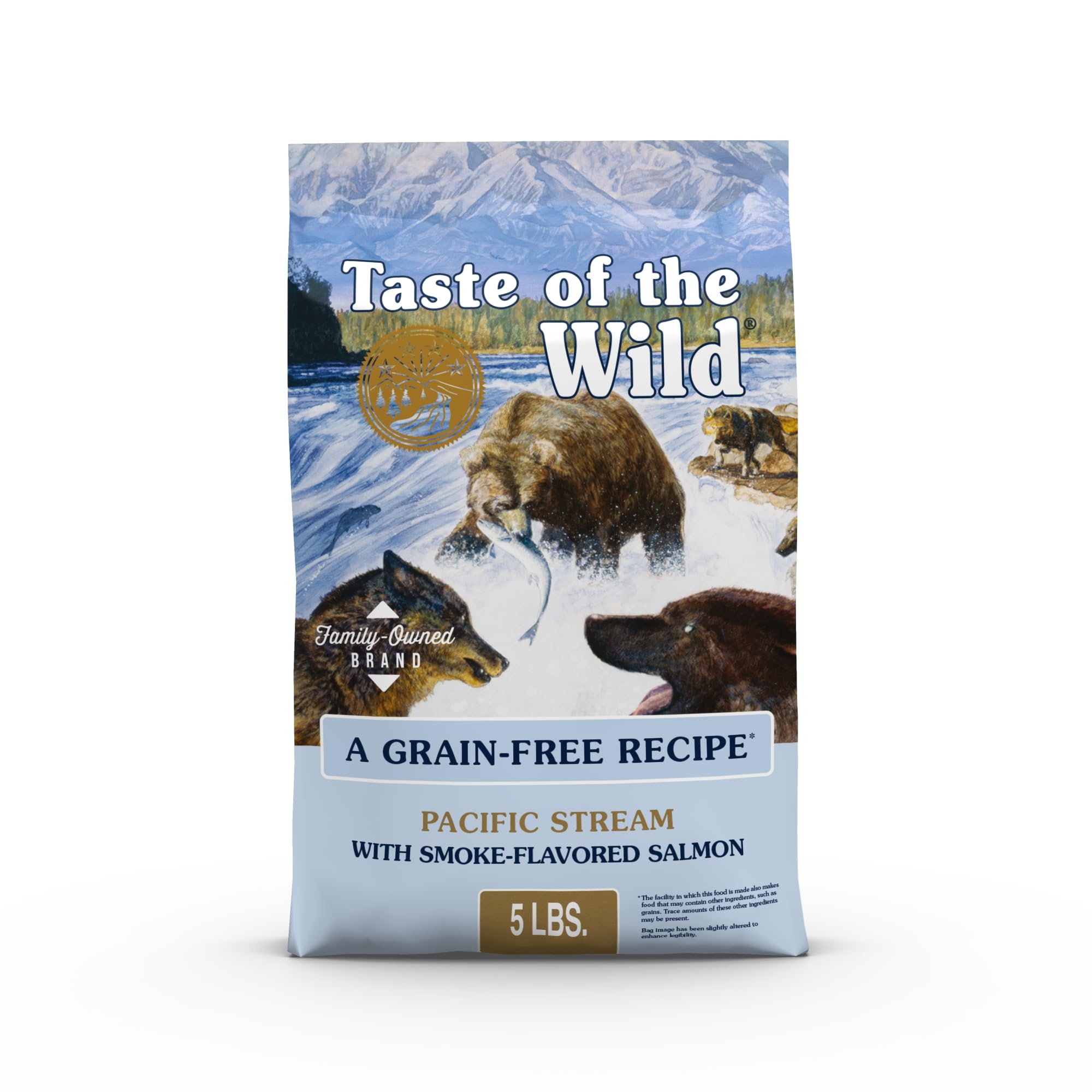 Taste of The Wild Pacific Stream Grain-Free Dry Dog Food With Smoke-Flavored Salmon 5lb