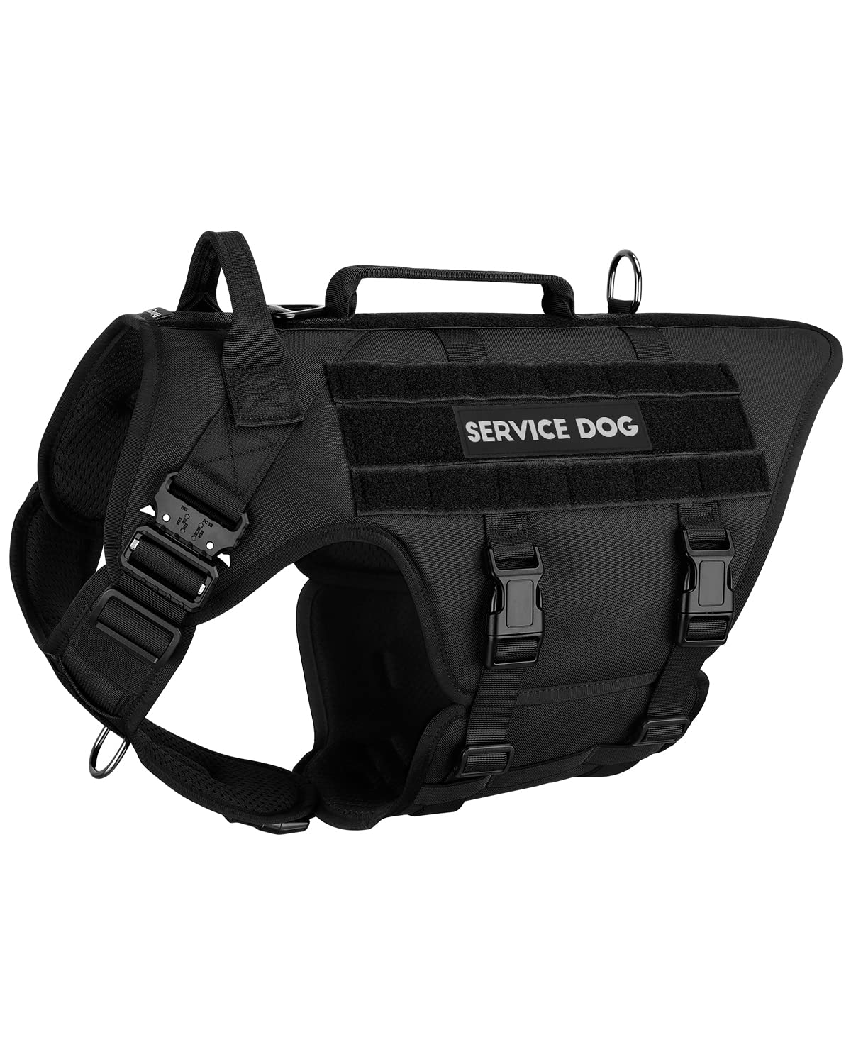 Tactical Dog Harness - Petnanny Service Dog Vest For Large Dogs Fully Body Coverage In Training Dog Harness With 2 Reflective Do