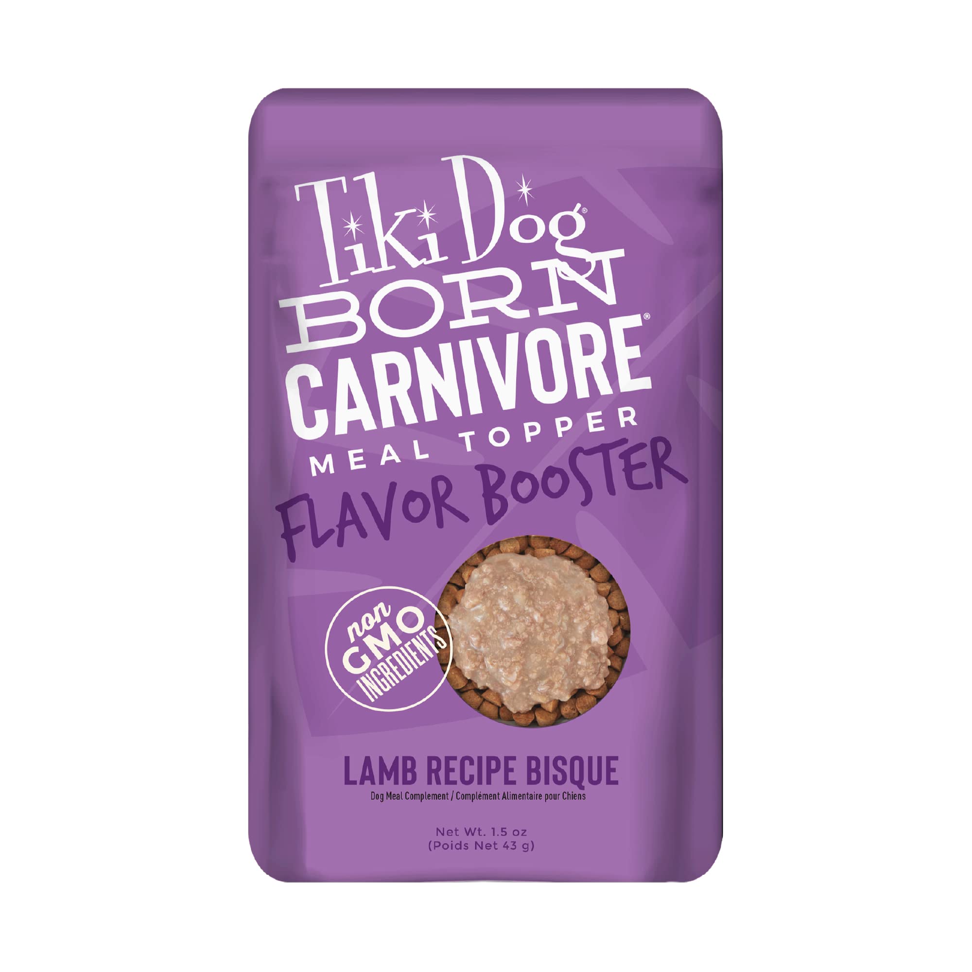 Tiki Dog Born Carnivore Flavor Booster, Lamb Recipe Bisque, Grain Free Meat Based Treat, Meal Topper for All Dog Breeds and All 
