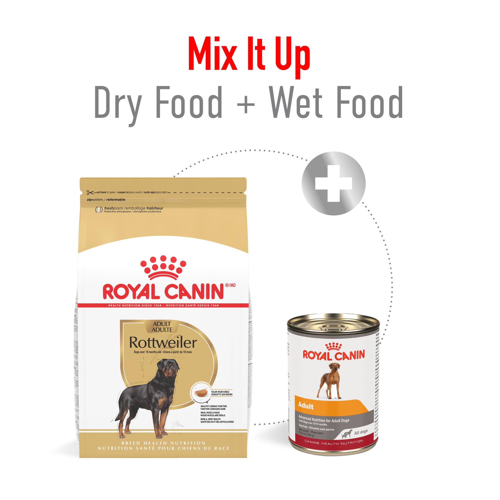 Royal Canin Rottweiler Adult Breed Specific Dry Dog Food, 30 lb bag