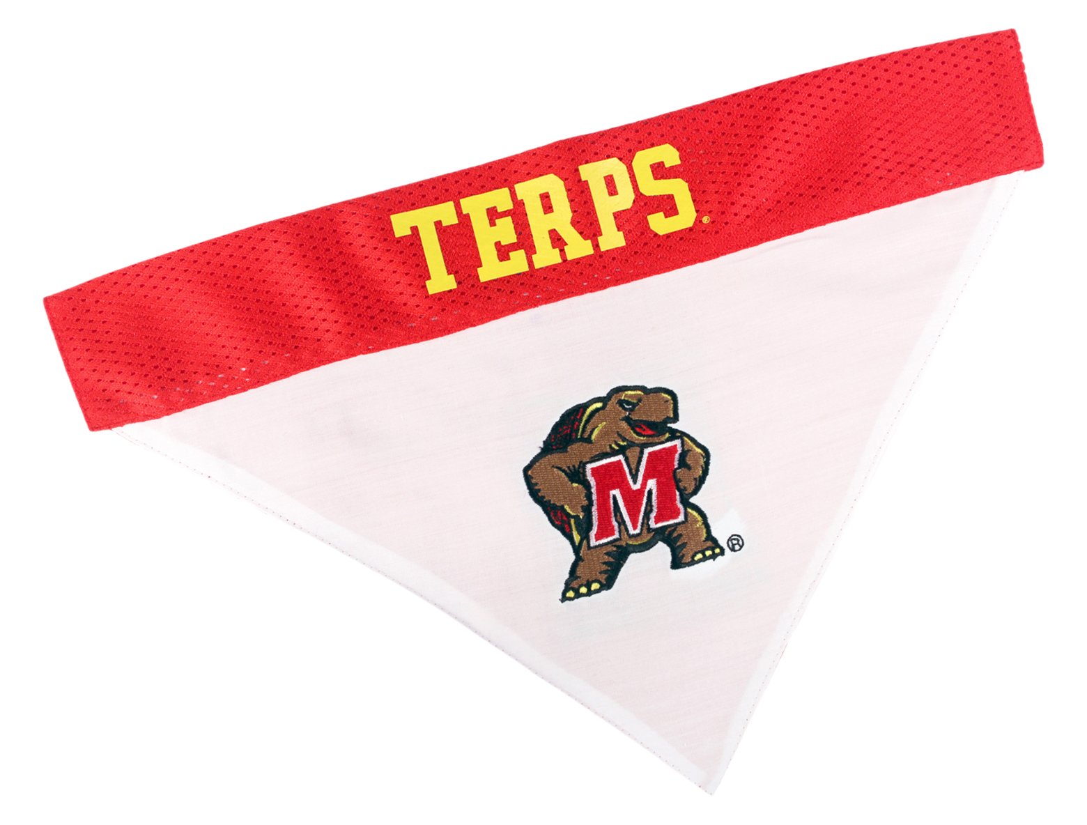Pets First Collegiate Pet Accessories, Reversible Bandana, Maryland Terrapins, Small/Medium