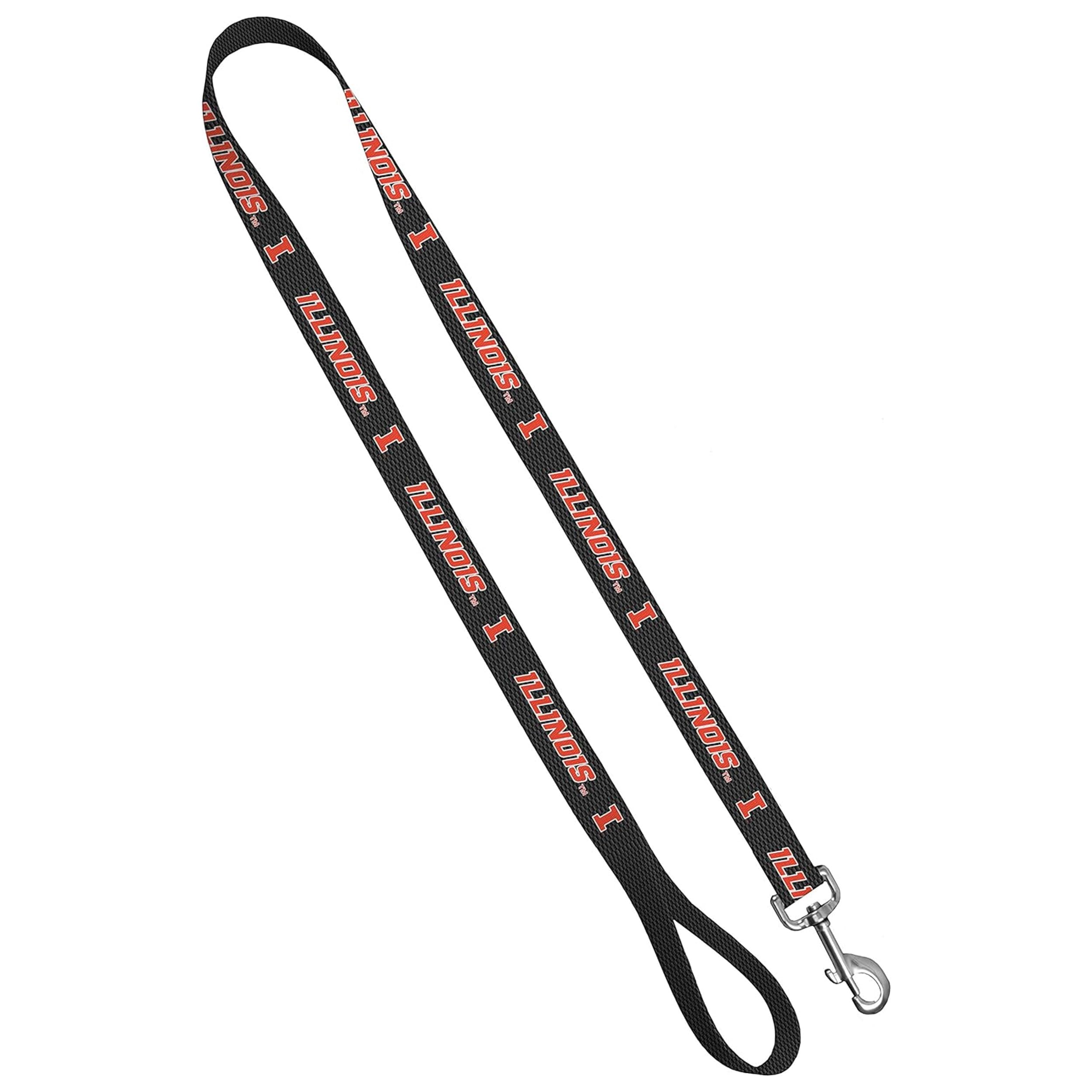 Moose Pet Wear Leash 1' X 4', University Of Illinois - Carbon Fiber