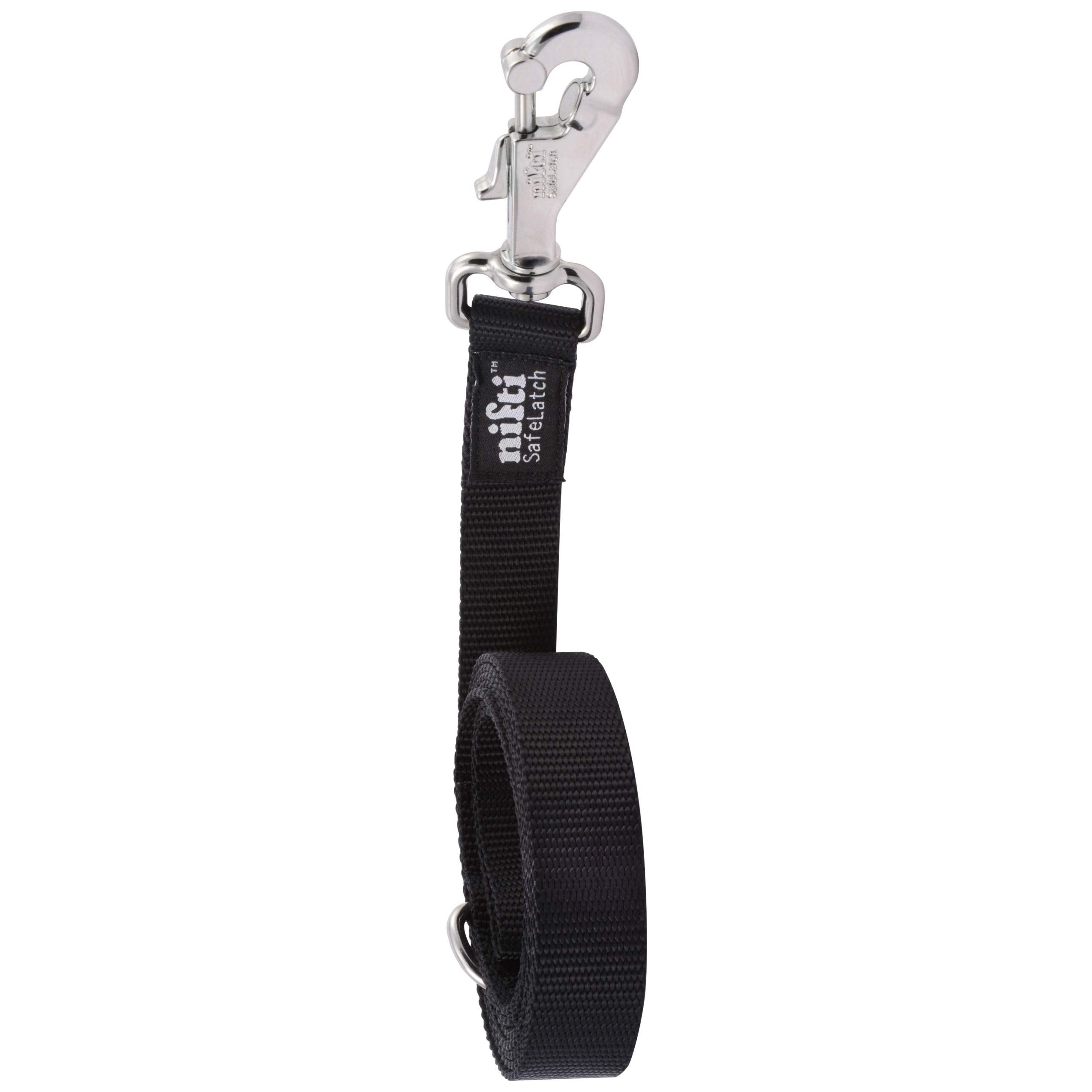 Nifti Safelatch Pet Safety Leash, Black, Med/Large Size