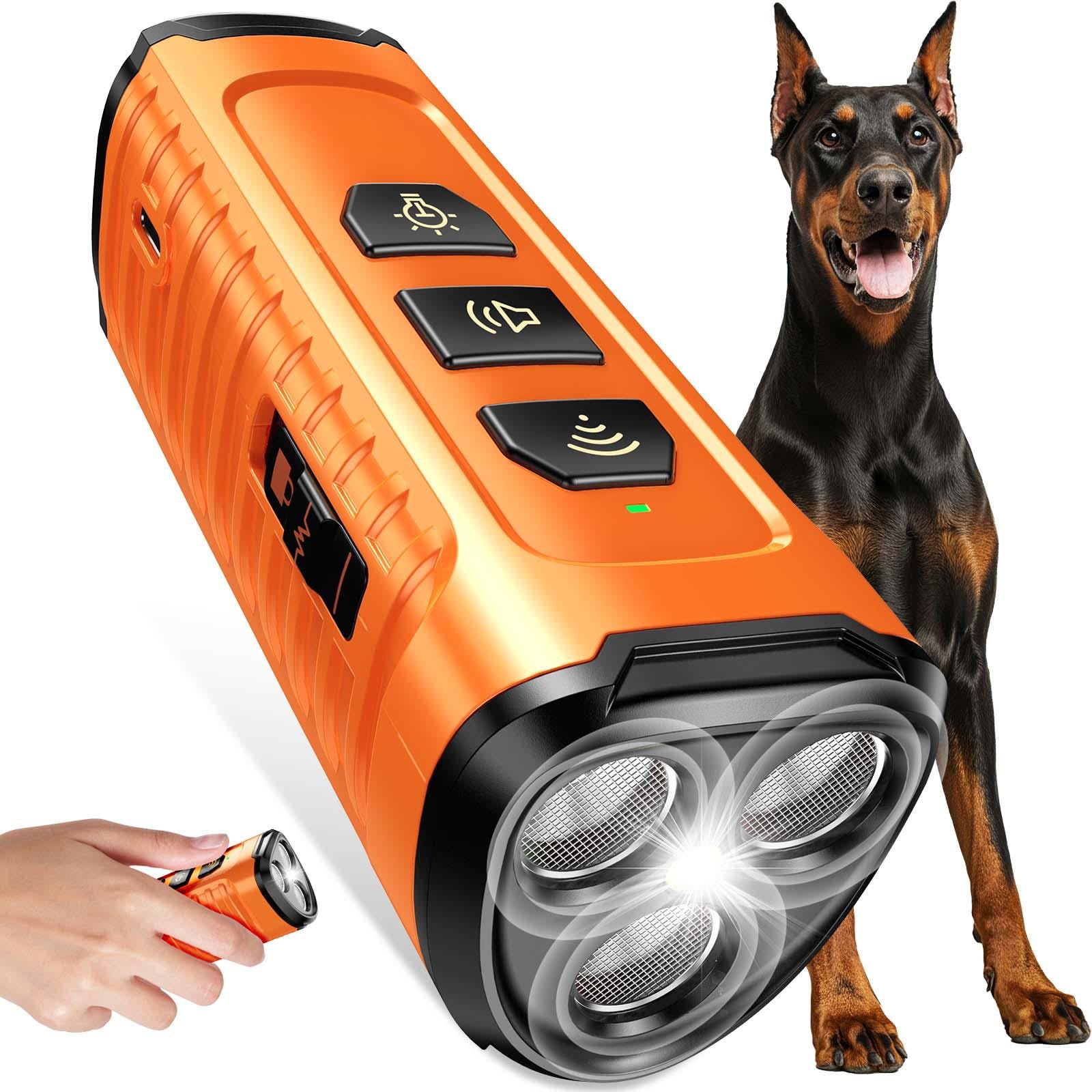Cbersmg Dog Bark Deterrent Device 3X Anti Barking Device for Dogs, 5 Modes Stop Neighbors Dog Barks No More Safe for All Dogs 50