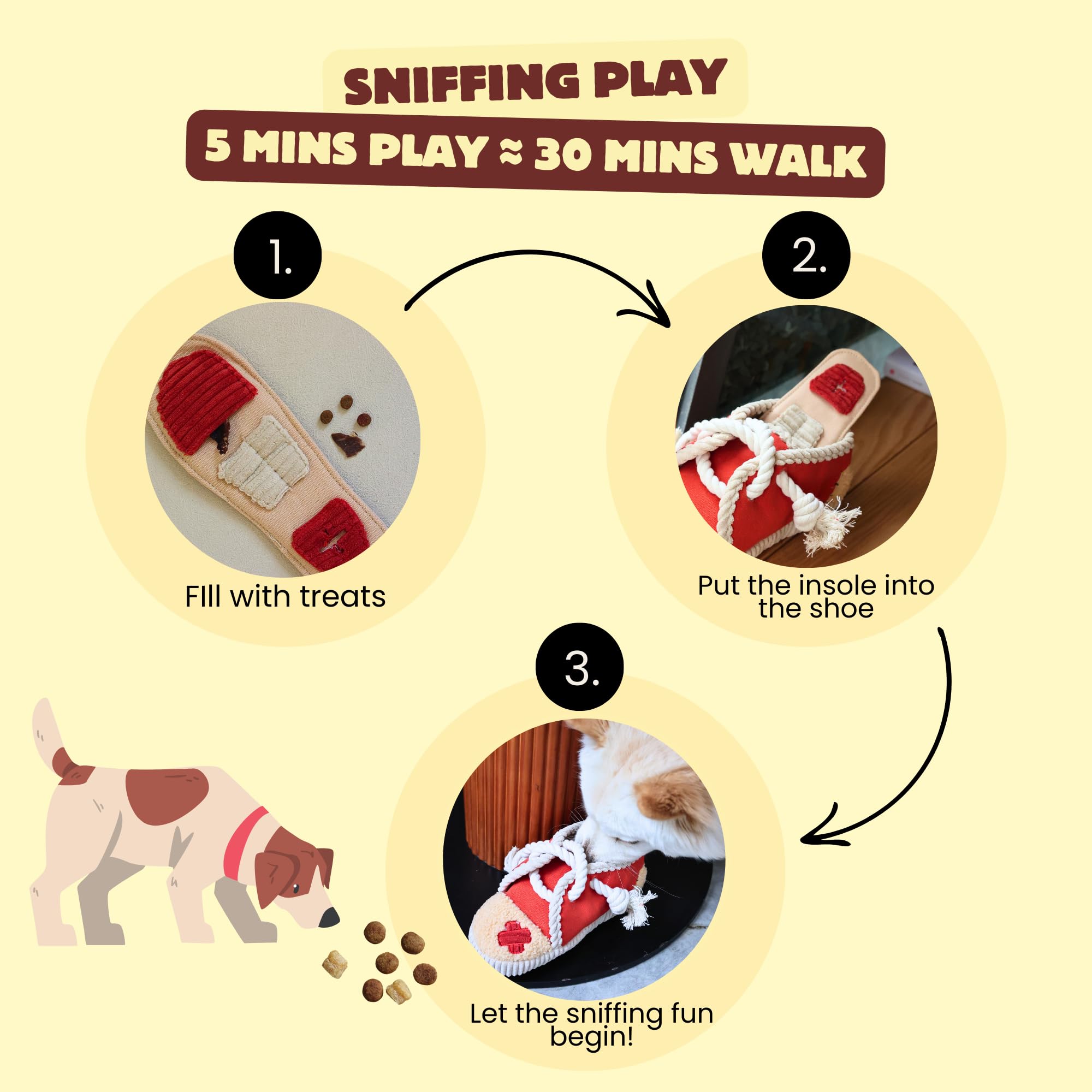 Shoe Squeaky Dog Toys, Durable Chew Rope Tug Toys For Large Medium Small Dogs, Interactive Snuffle Puppy Toy For Teeth Cleaning,