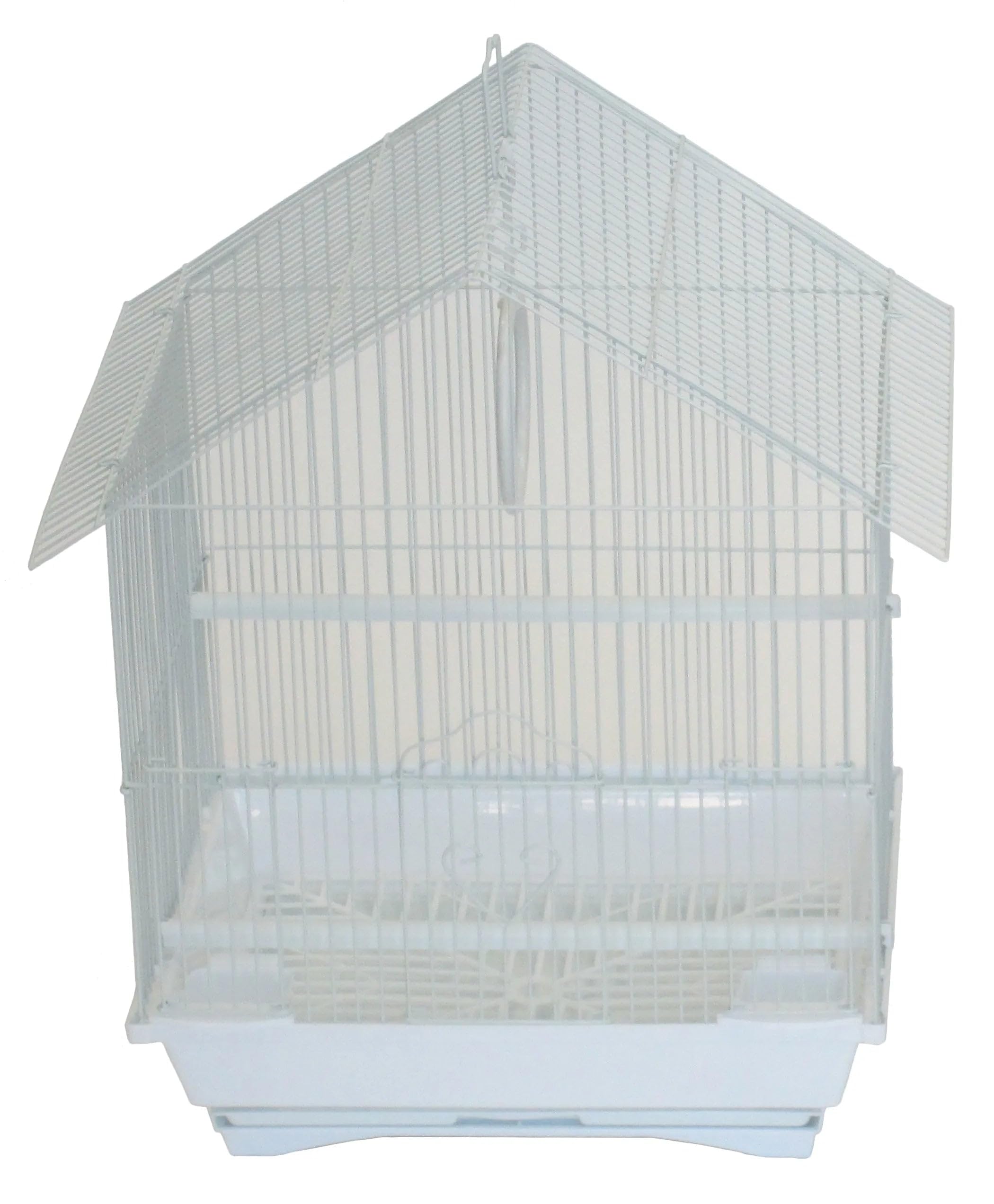 Yml A1114Mwht House Top Style Small Parakeet Cage, 11'' X 9'' X 16''