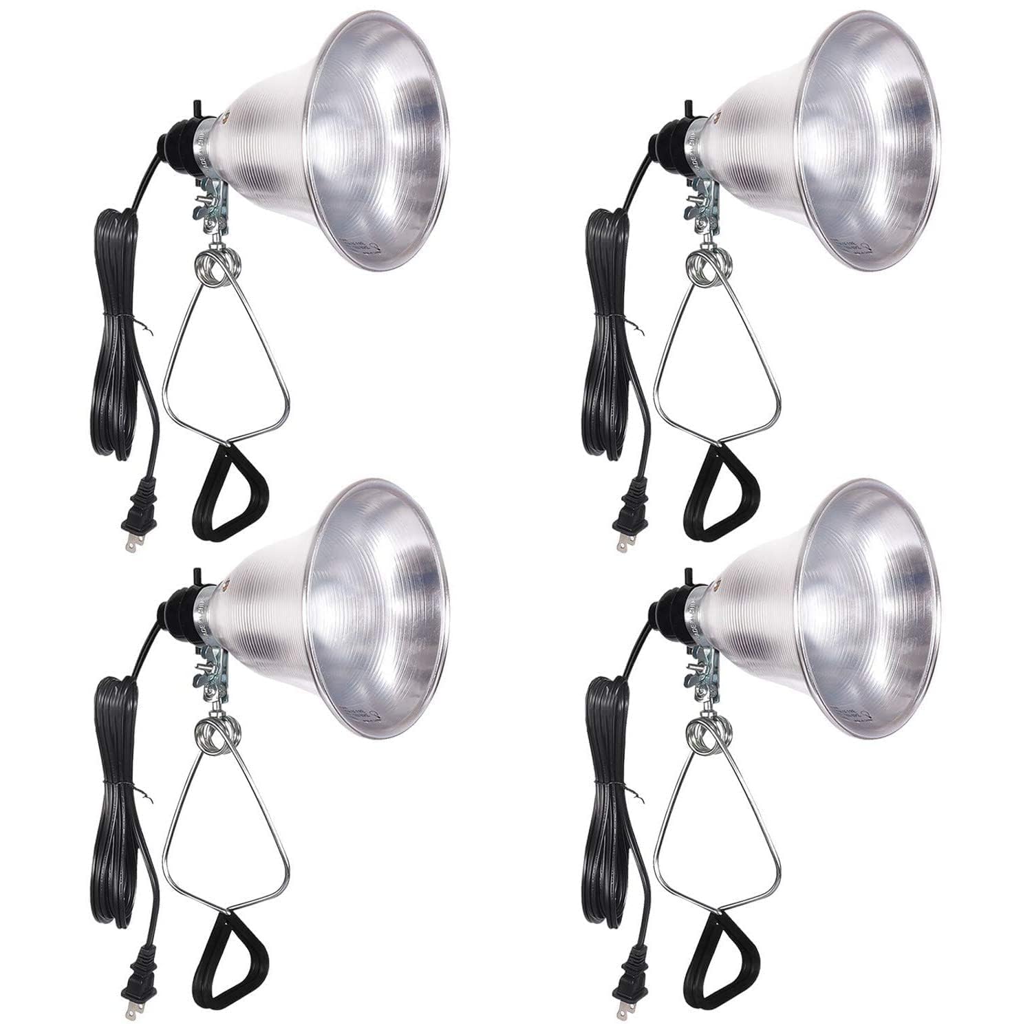 Simple Deluxe 4-Pack Clamp Lamp Light With 5.5 Inch Aluminum Reflector Up To 60 Watt E26 (No Bulb Included), 6 Feet Cord