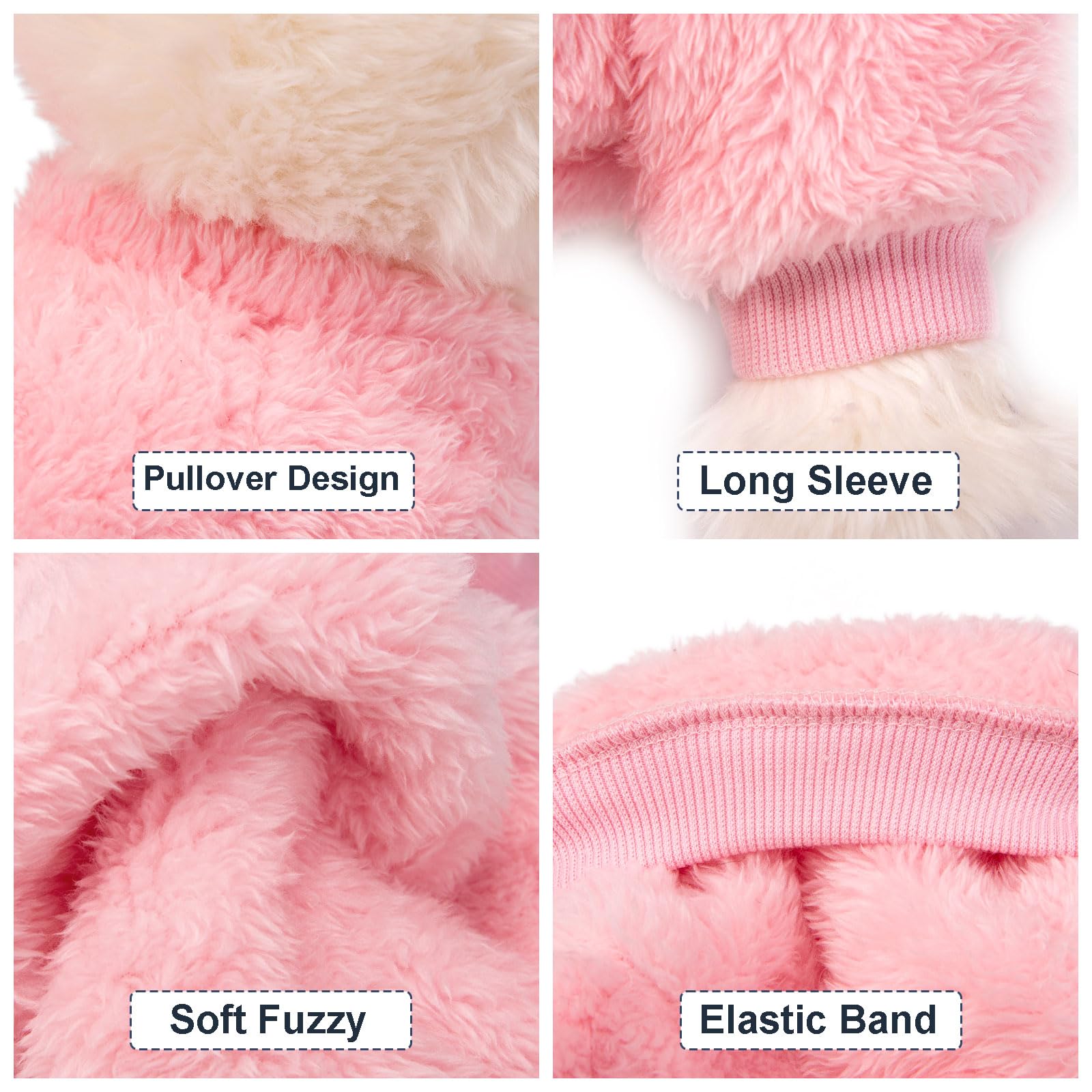 Kyaringtso Dog Sweater, 3 Pack Dog Sweaters For Small Dogs, Dog Clothes For Small Dogs Girl Boy, Ultra Soft And Warm Puppy Sweater Dog Coat For Winter Christmas (X-Large, Pink+Purple+Peach)