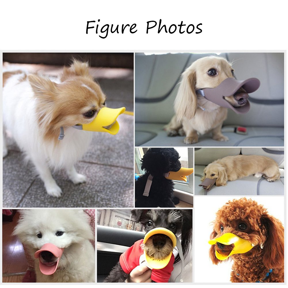 Nacoco Anti Bite Duck Mouth Shape Dog Mouth Covers Anti-Called Muzzle Masks Pet Mouth Set Bite-Proof (Pink, M)