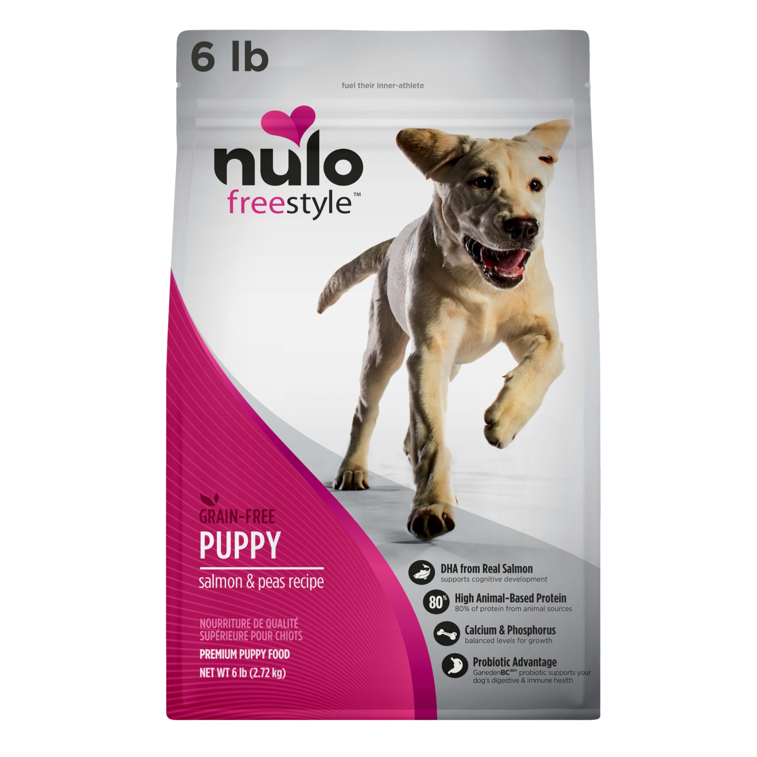 Nulo Freestyle Salmon & Peas Potato Puppy Food, 6 Pound Bag