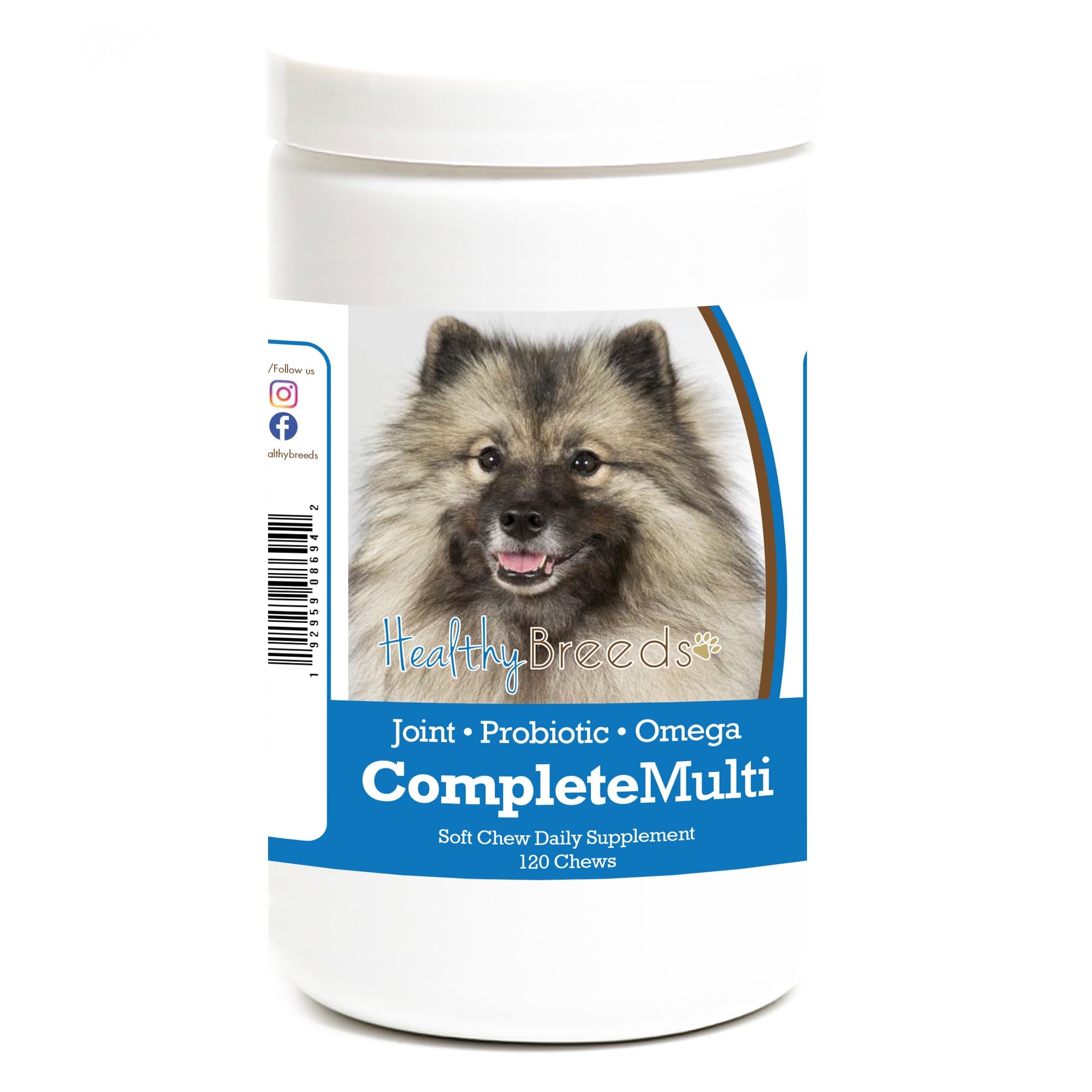 Healthy Breeds Keeshonden All in One Multivitamin Soft Chew 120 Count