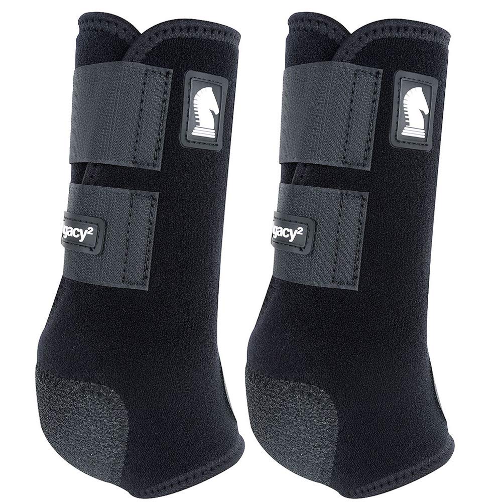 Classic Equine Legacy2 Support Boots, Front (Black, X-Large)