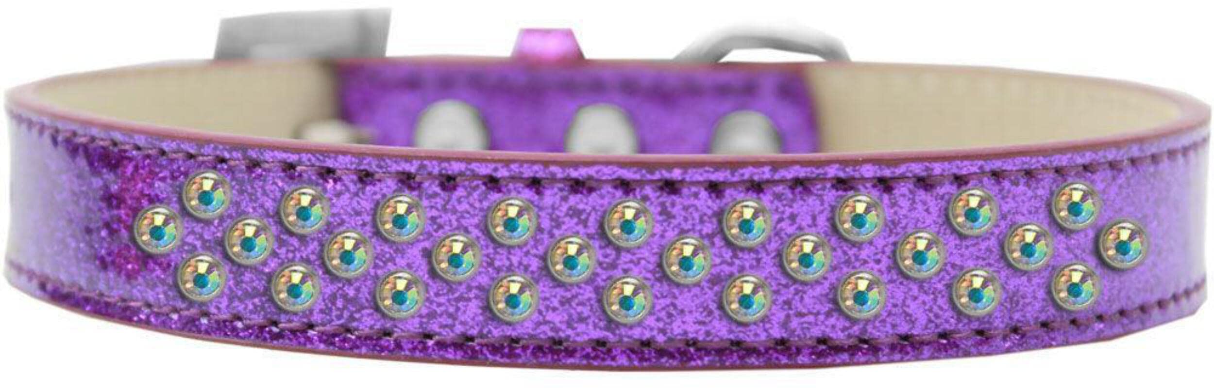 Dog, Puppy & Pet Ice Cream Collar, Aurora Borealis Crystal Rimsets Sprinkles Purple 18
