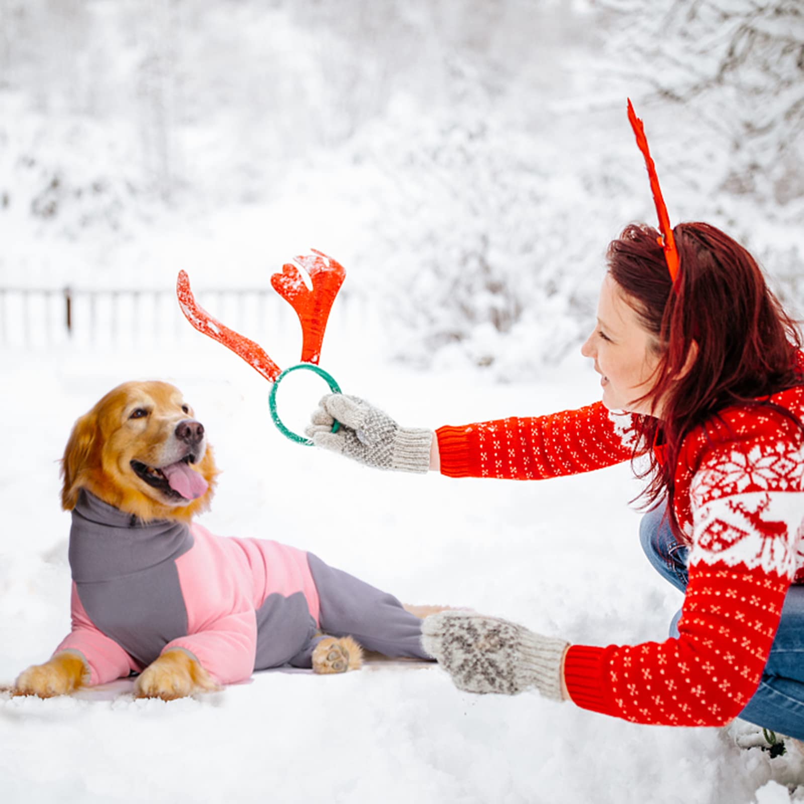 Winter Warm Coats 4-Legs Fleece For Large Medium Dogs, High Collar Cold Weather Coat Full Body Snowsuit Comfort Windproof Sweate