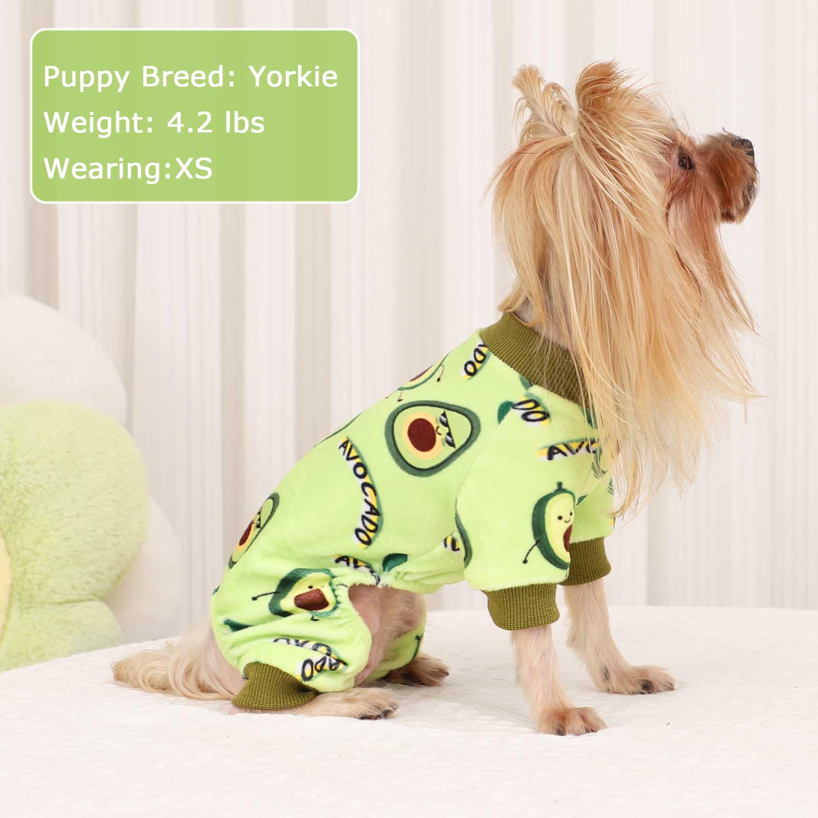 Kosiyi Dog Pajamas Puppy Clothes for Small Dogs Girl Boy, Stretch Fleece Winter Spring Dog Outfit, Lightweight Velvet Pet Jumpsu