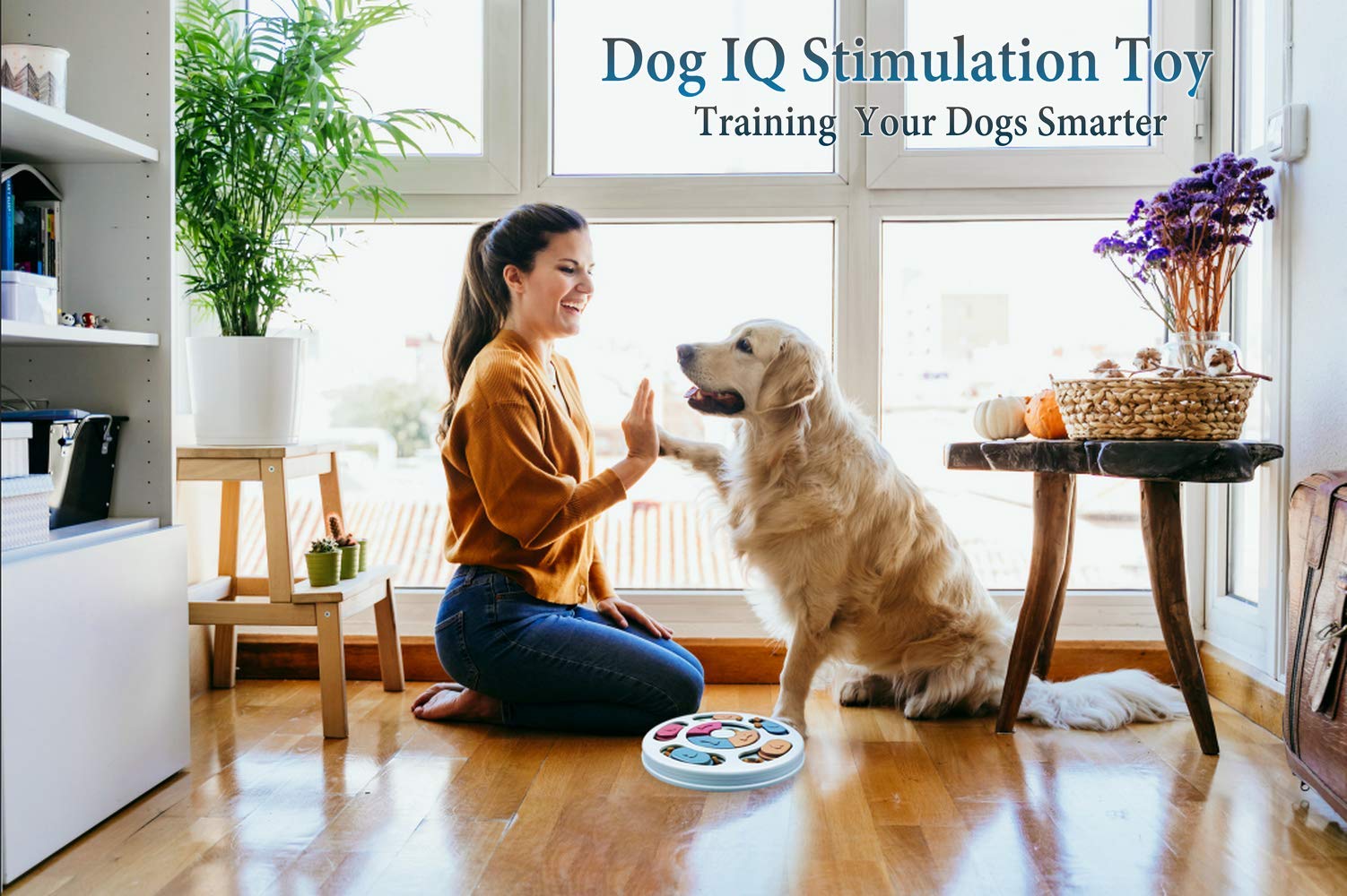 Joansan Interactive Dog Puzzle Toys - Mentally Stimulating Treat Dispenser for Training Small, Medium & Large Dogs
